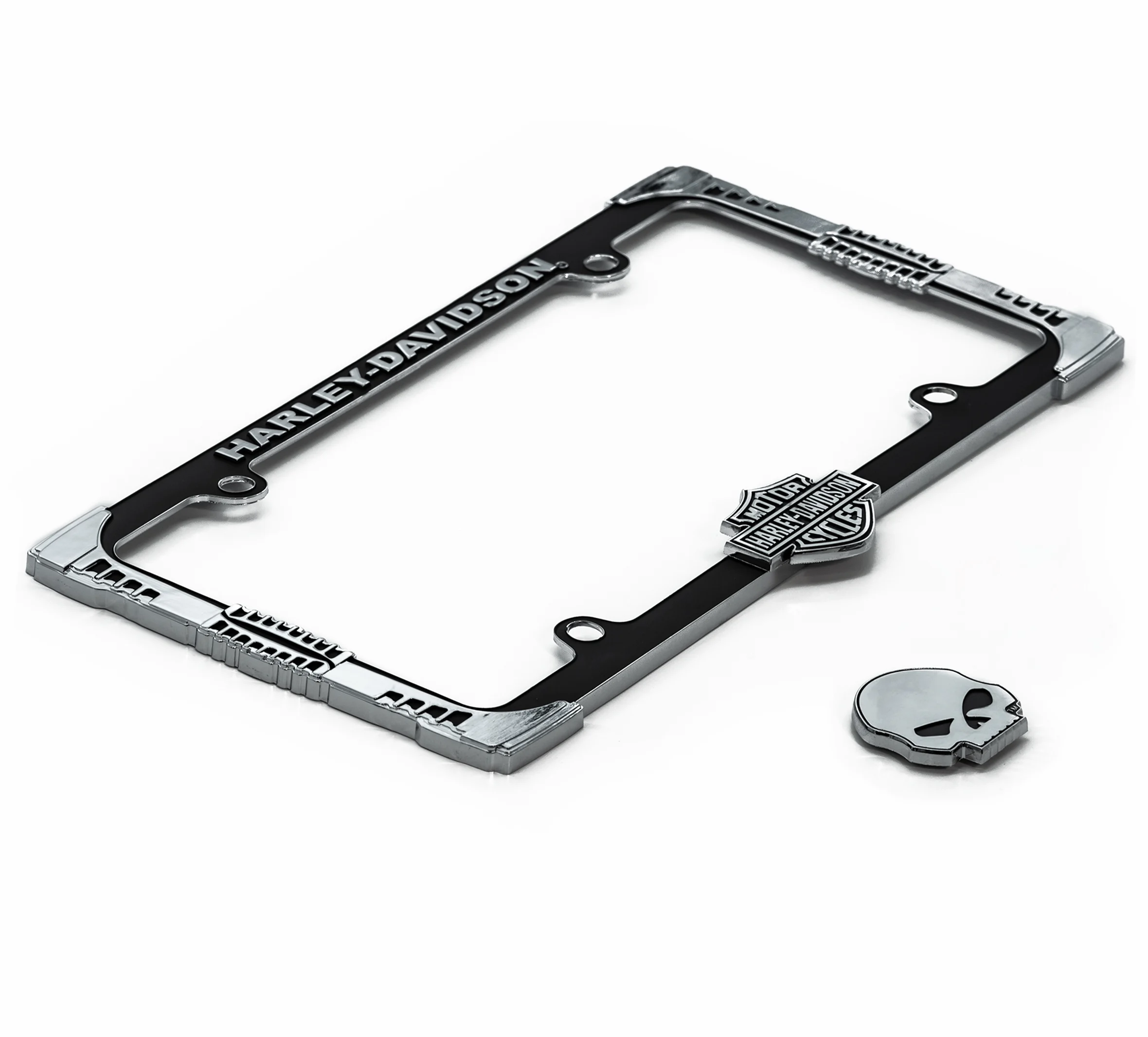 Bar & Shield Steering Wheel Cover and License Frame Kit, set