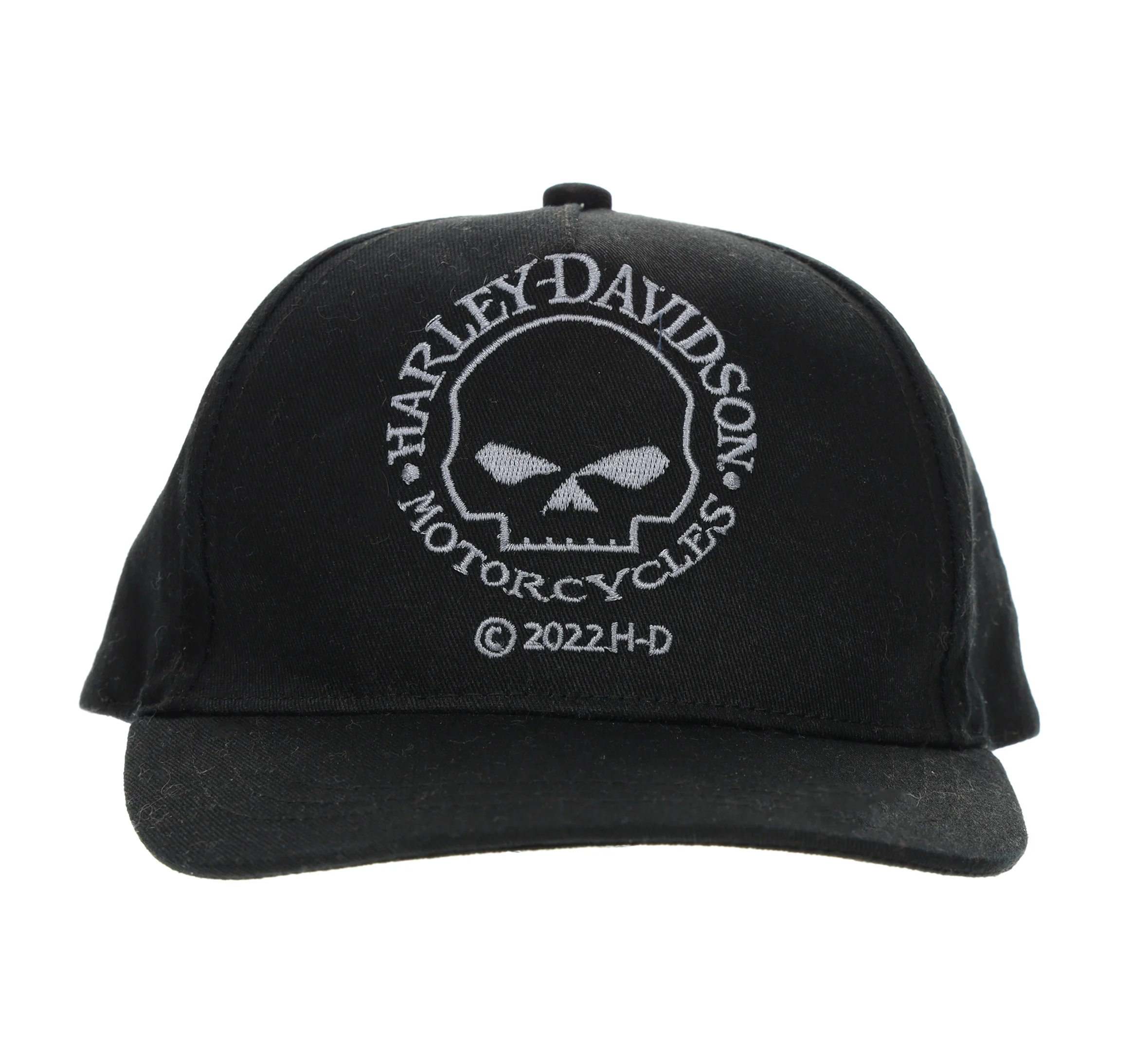 Toddler Twill Flat Brim/Snap Back Cap with embroidered Skull