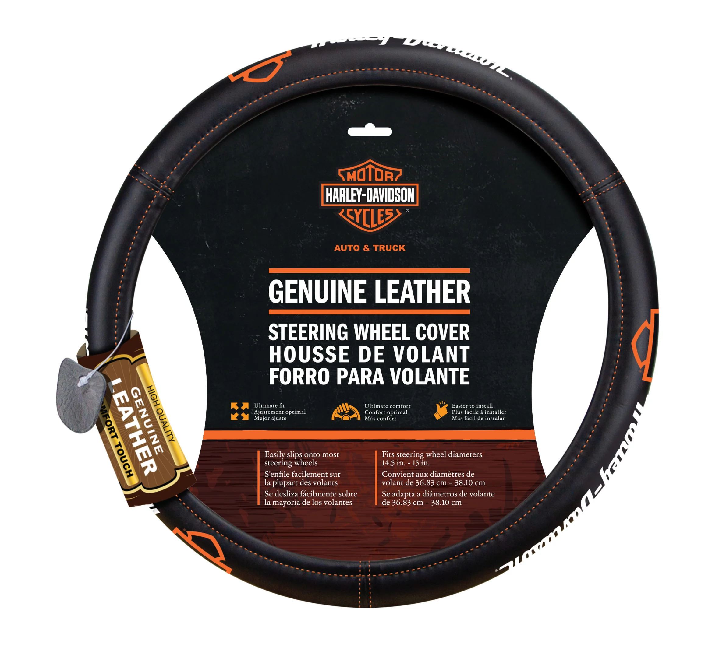 Leather Steering Wheel Cover