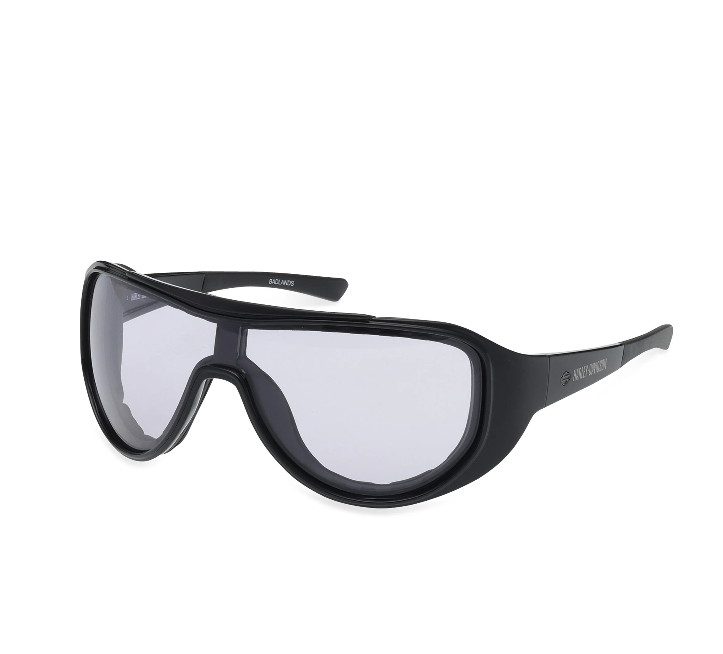 Badlands Aviator Motorcycle Riding Sunglasses - Shiny Black