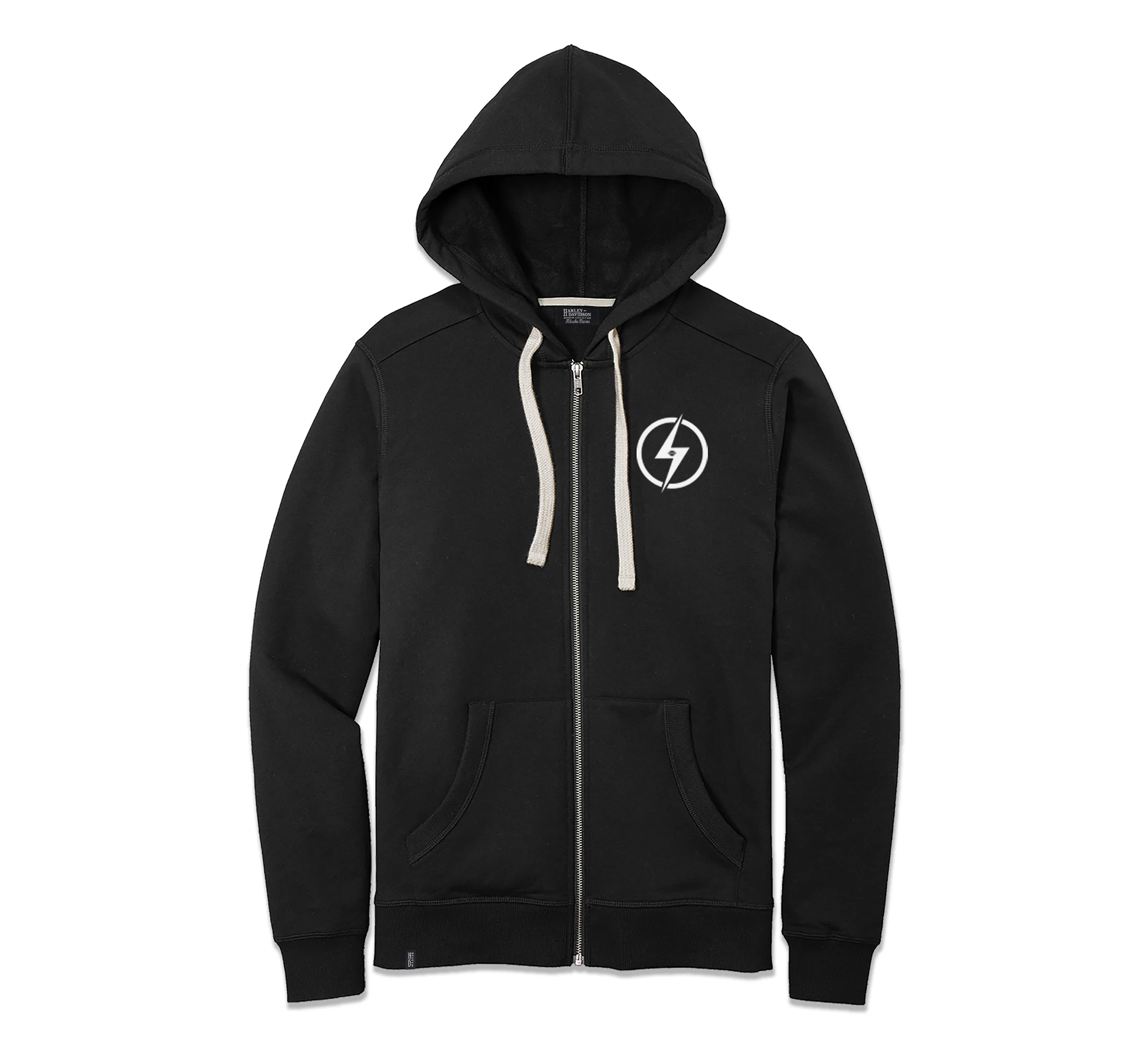 Men's Bar & Shield Lightning Bolt Lightweight Full Zip Hoodie