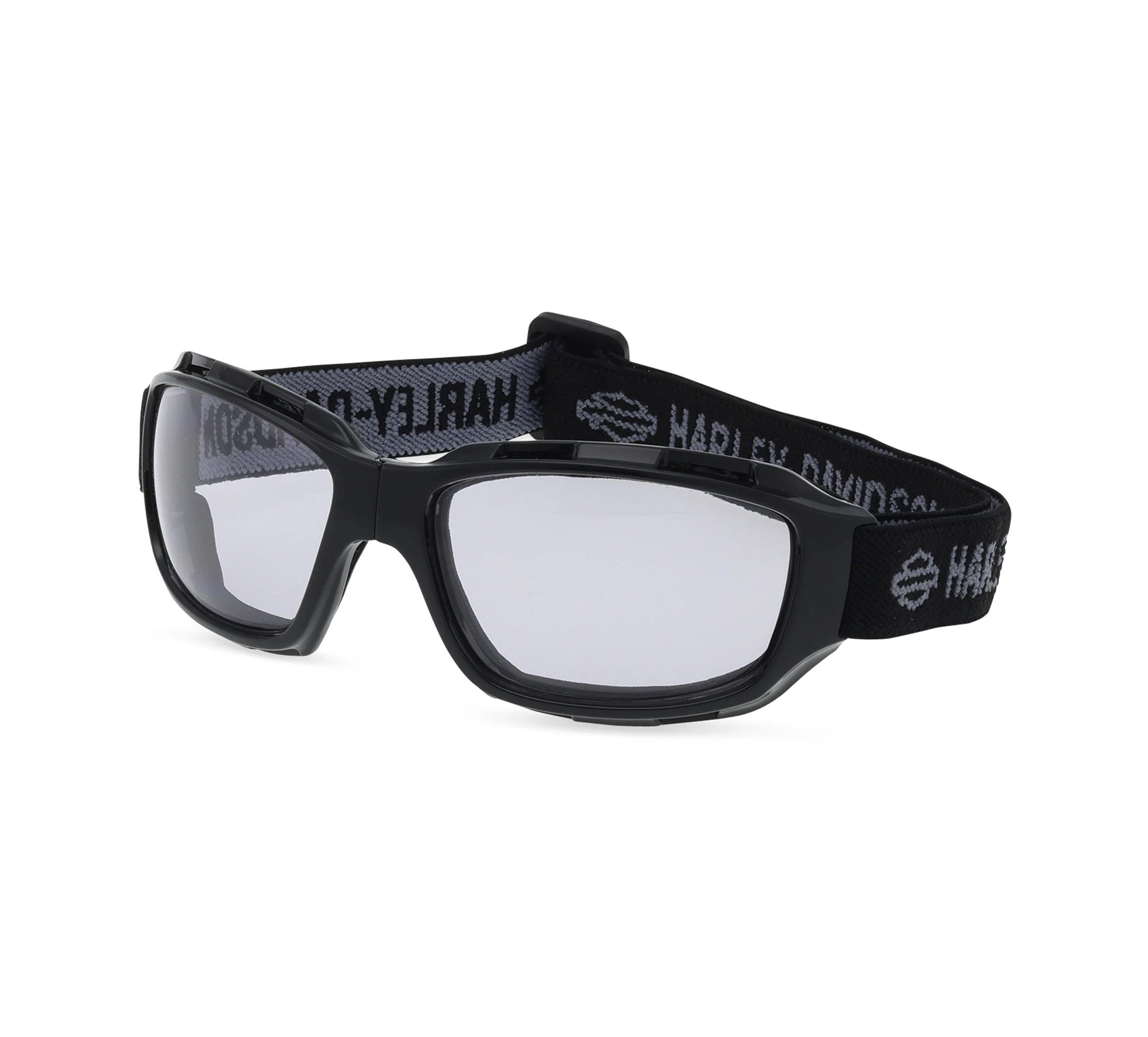 Battery Rectangular Foldable Goggle Performance Sunglasses - Shiny Black
