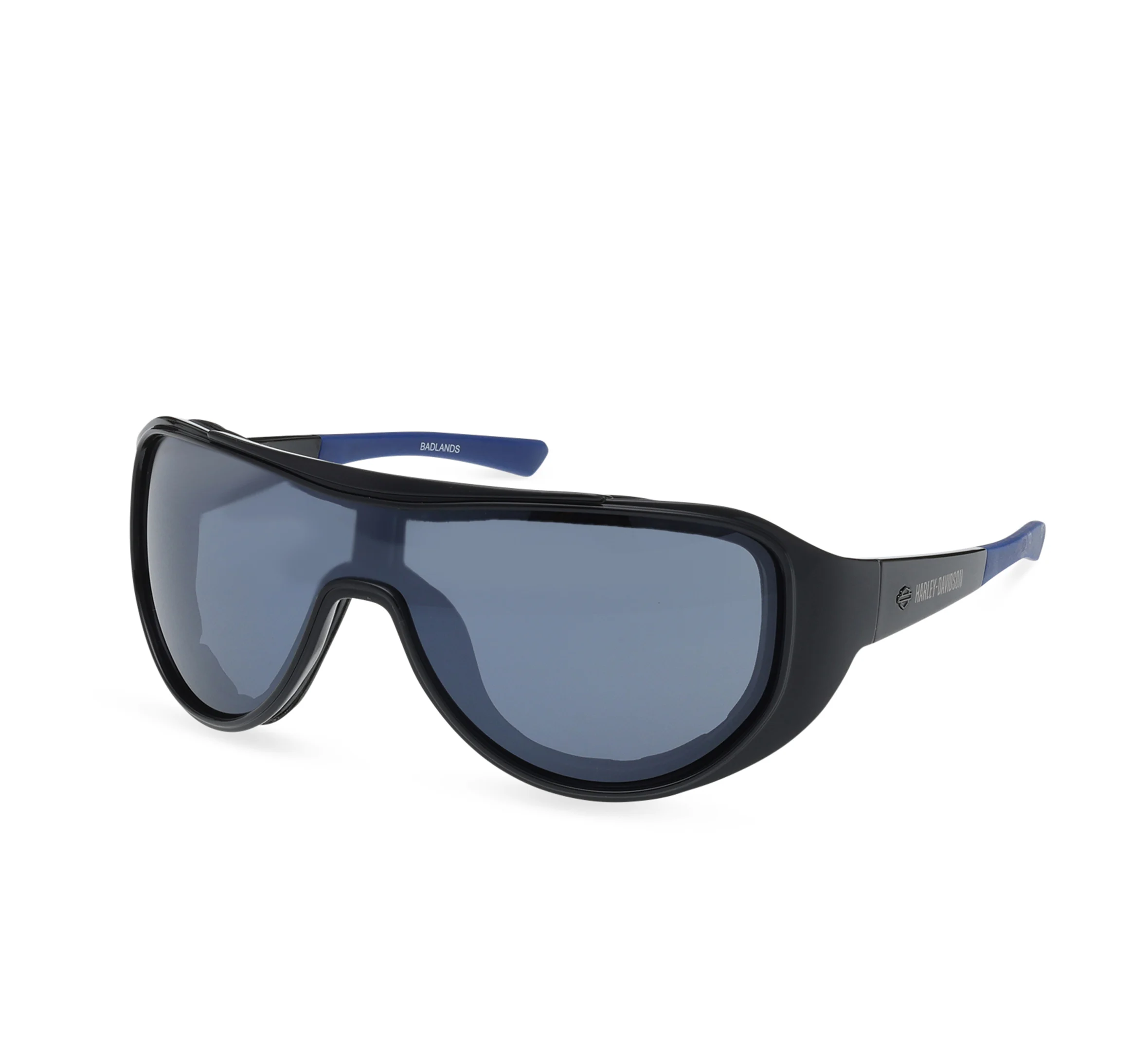 Badlands Aviator Motorcycle Riding Wrap Performance Sunglasses - Black