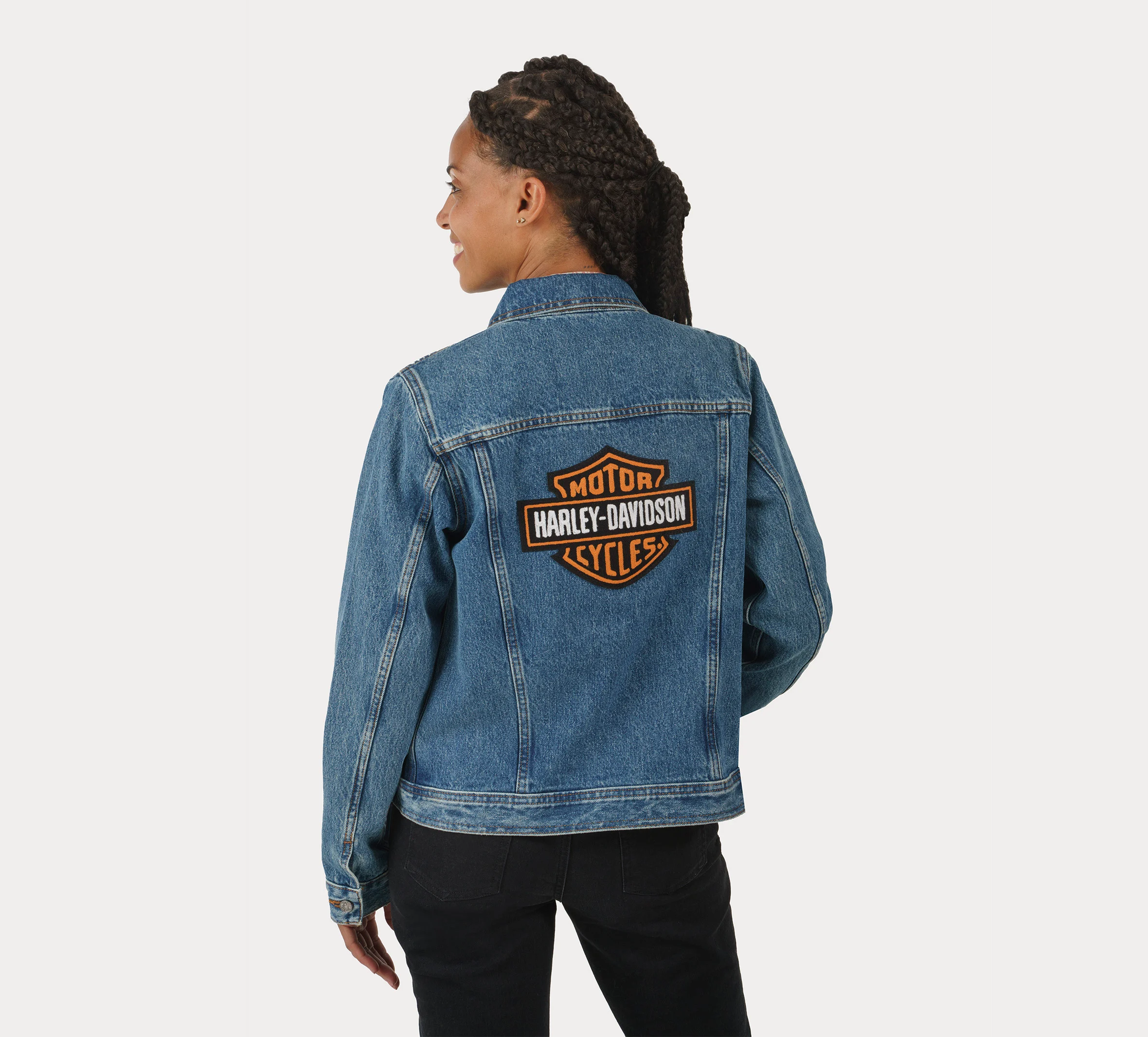 Women's Essential Bar & Shield Denim Jacket - Medium Indigo