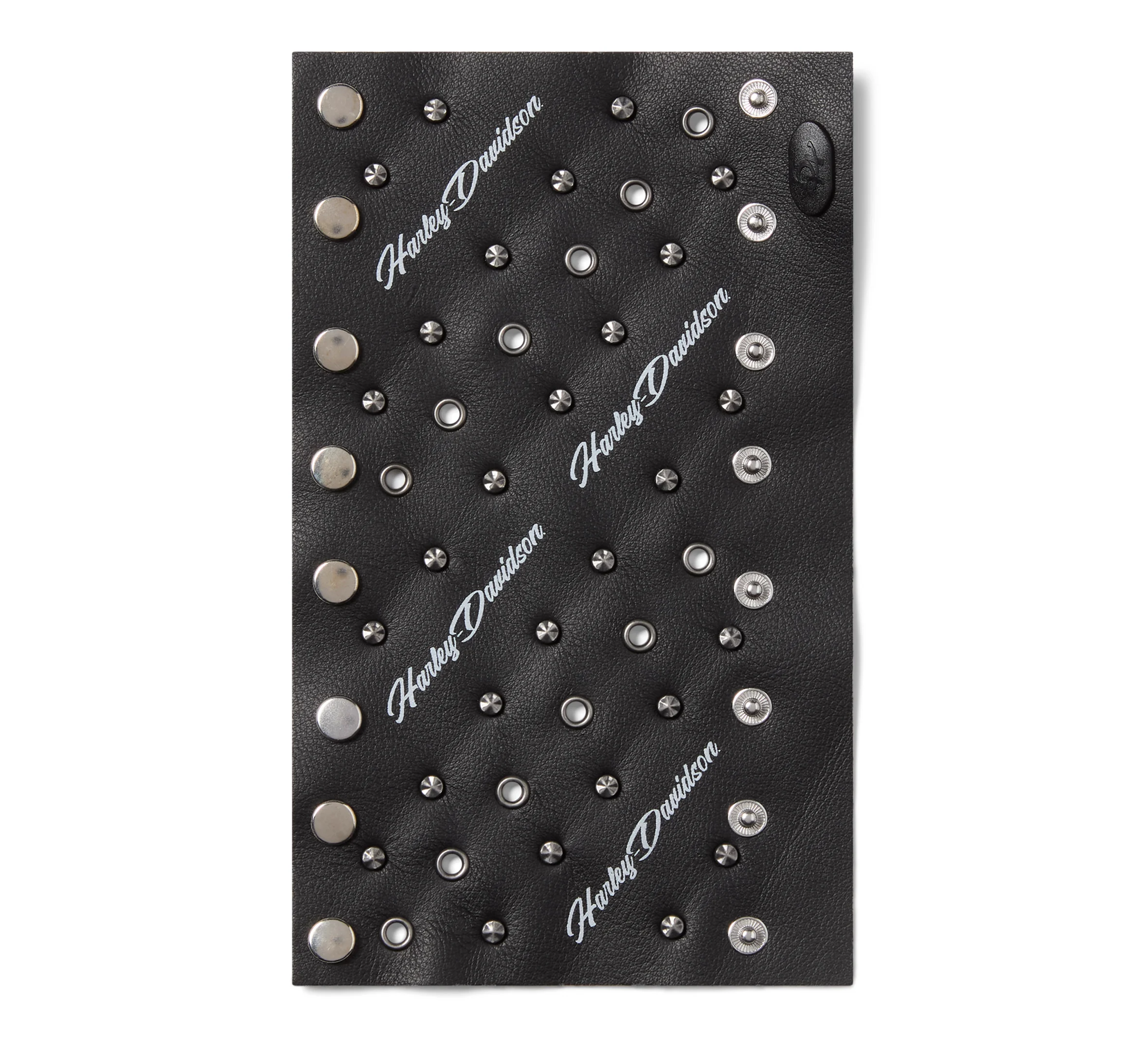 Hairpin Studded Leather Ponytail Wrap