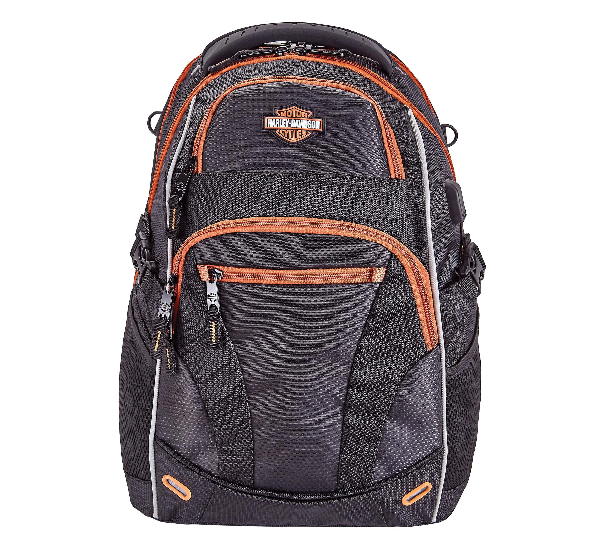 "Renegade II" USB Backpack - Rust/Black