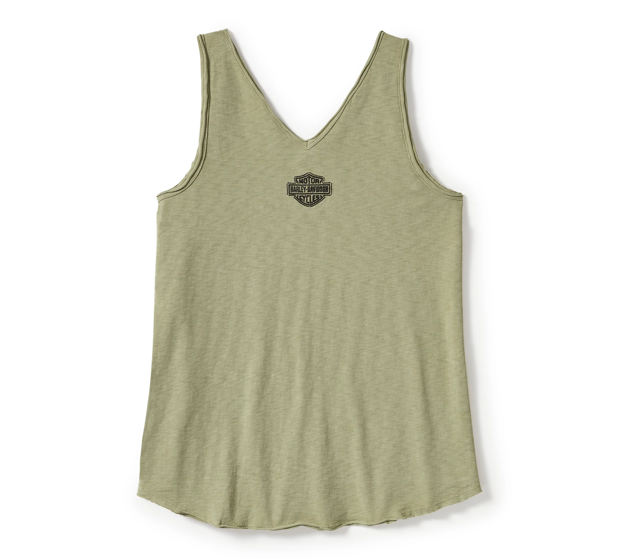 Women's Essential V Drapey Tank - Oil Green