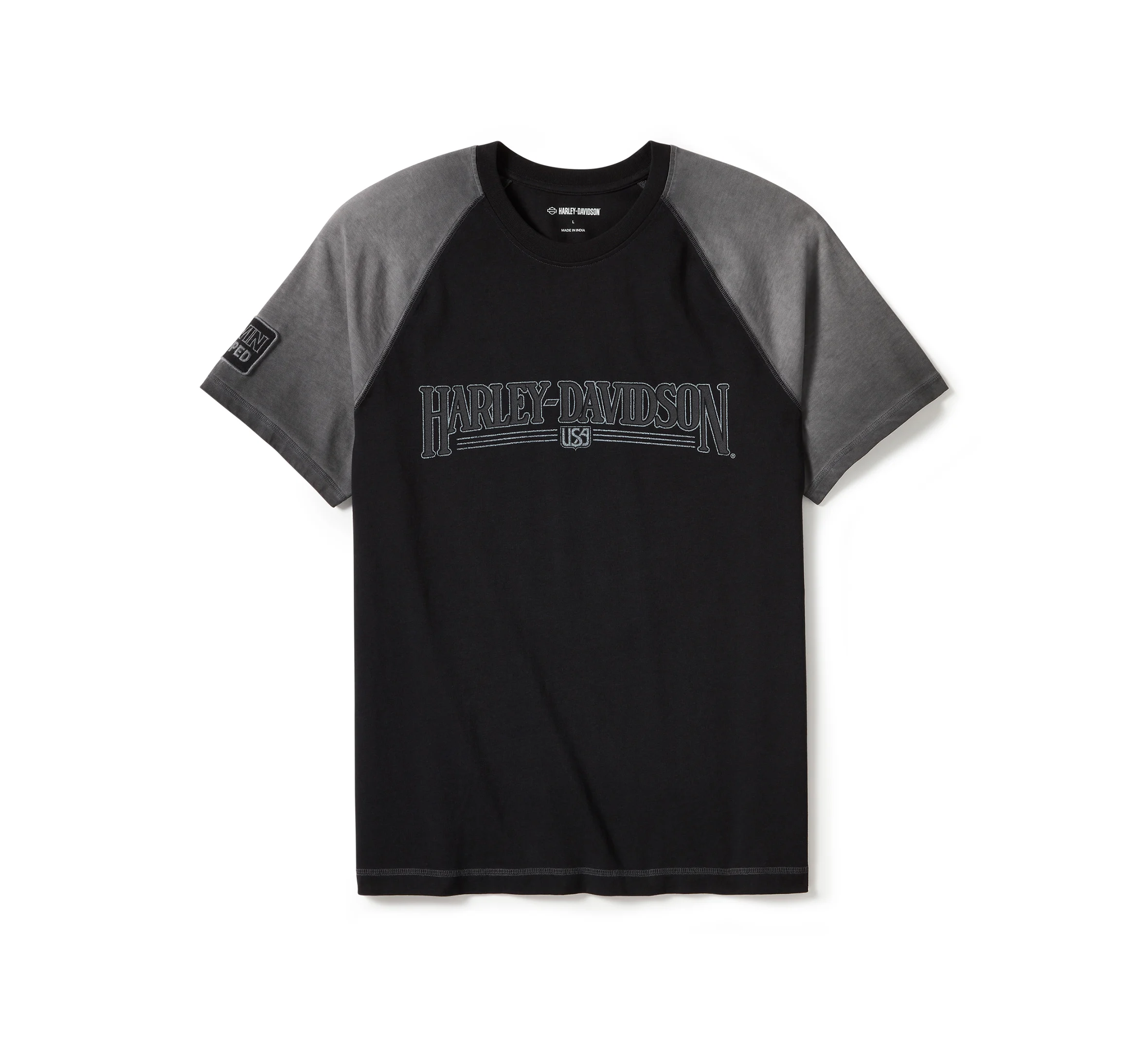 Men's Iron Bond II Short Sleeve Tee - Colorblock - Harley Black & Asphalt
