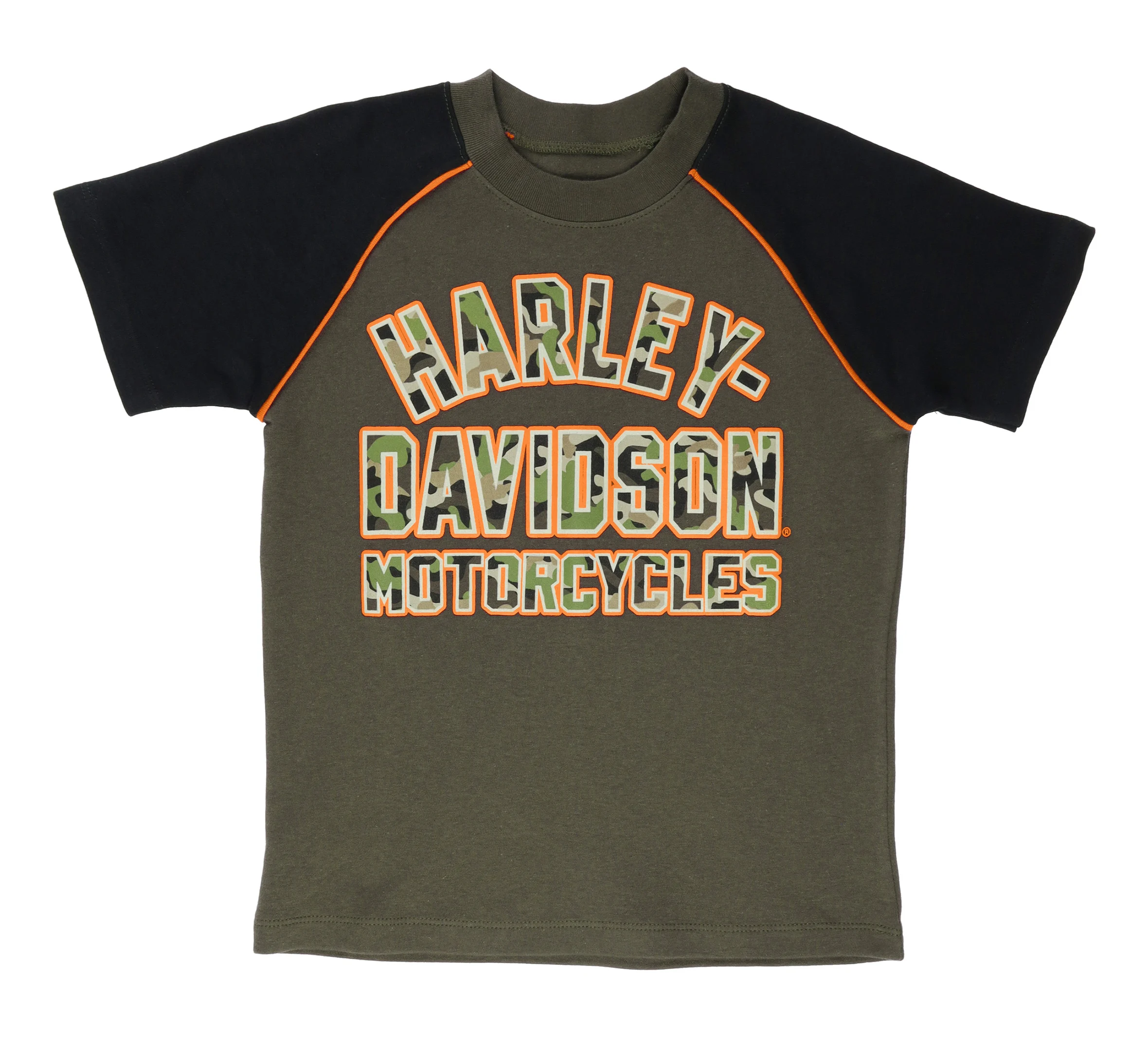 Little Boys Camo Raglan Tee