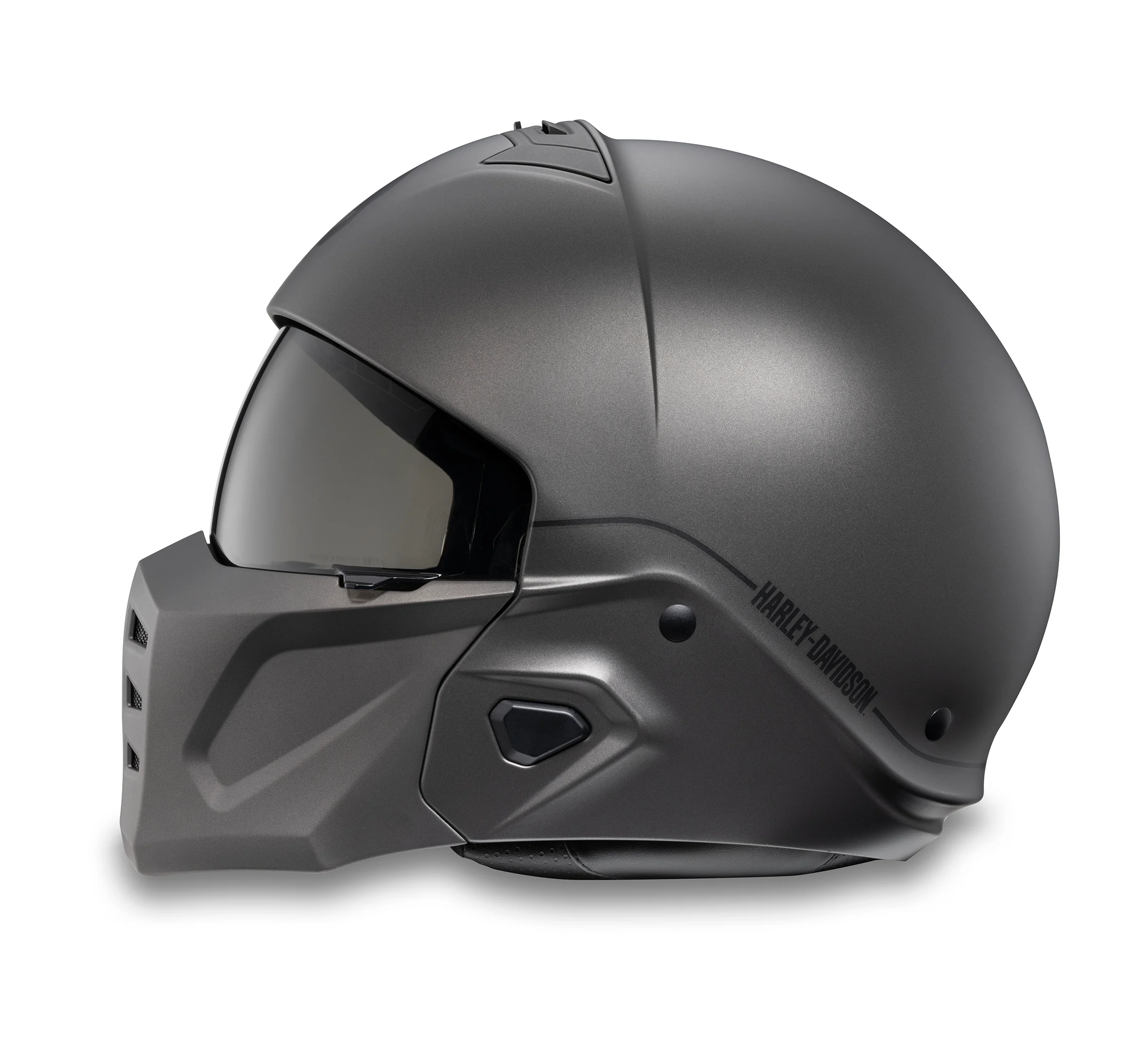 Pilot II 2-in-1 Willie G Skull Helmet - Matte Dark Grey