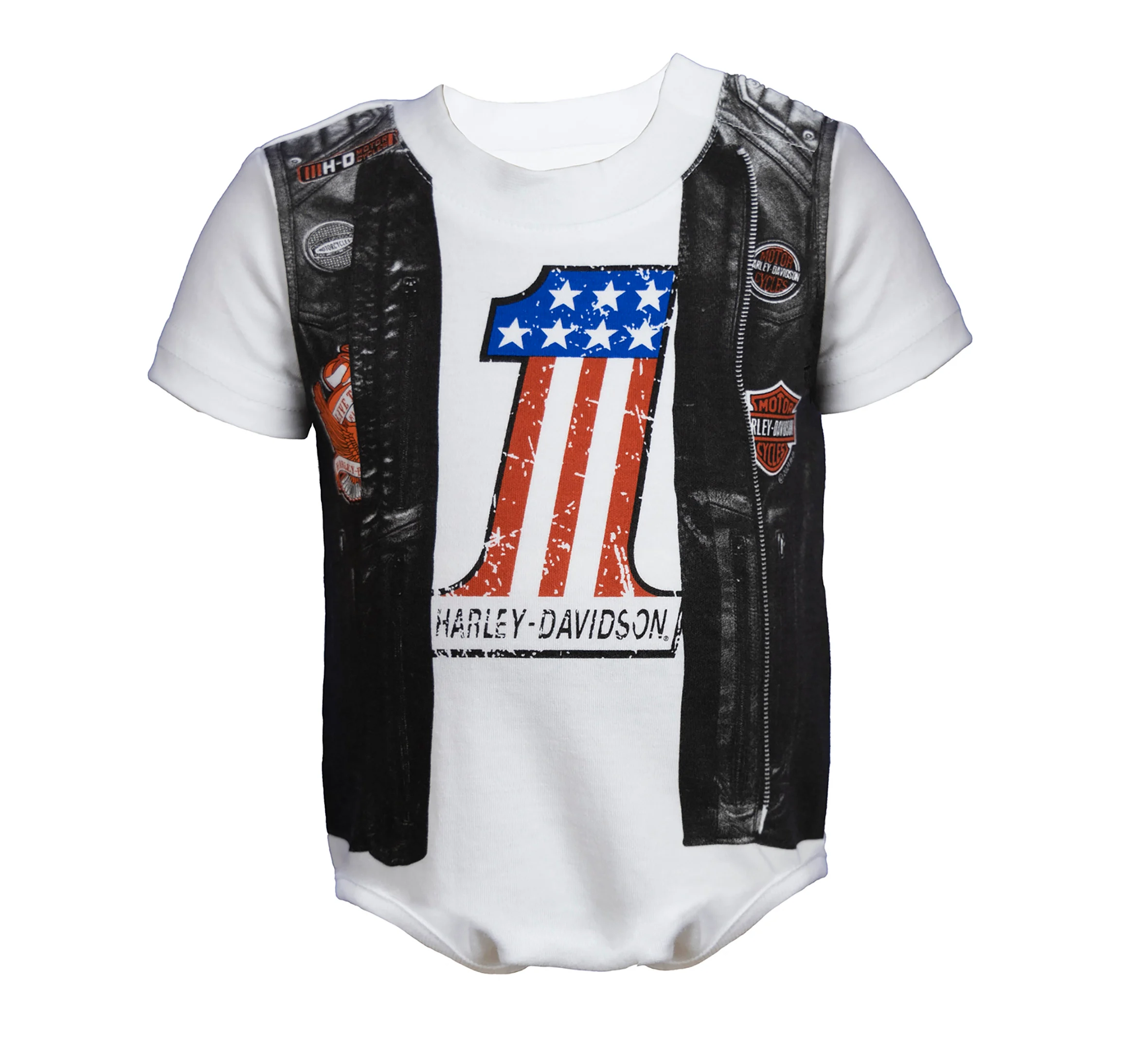 Infant Boy's Printed Faux Vest Creeper