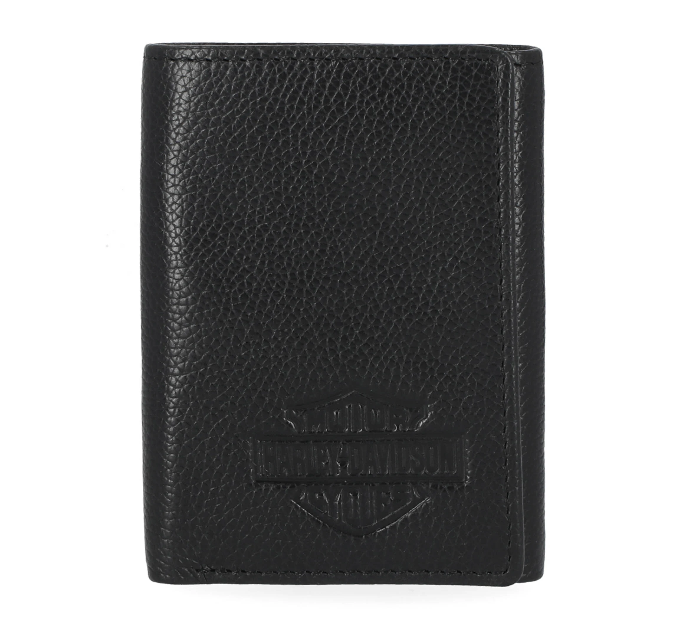 Men's Classic Leather Bar & Shield Trifold Wallet
