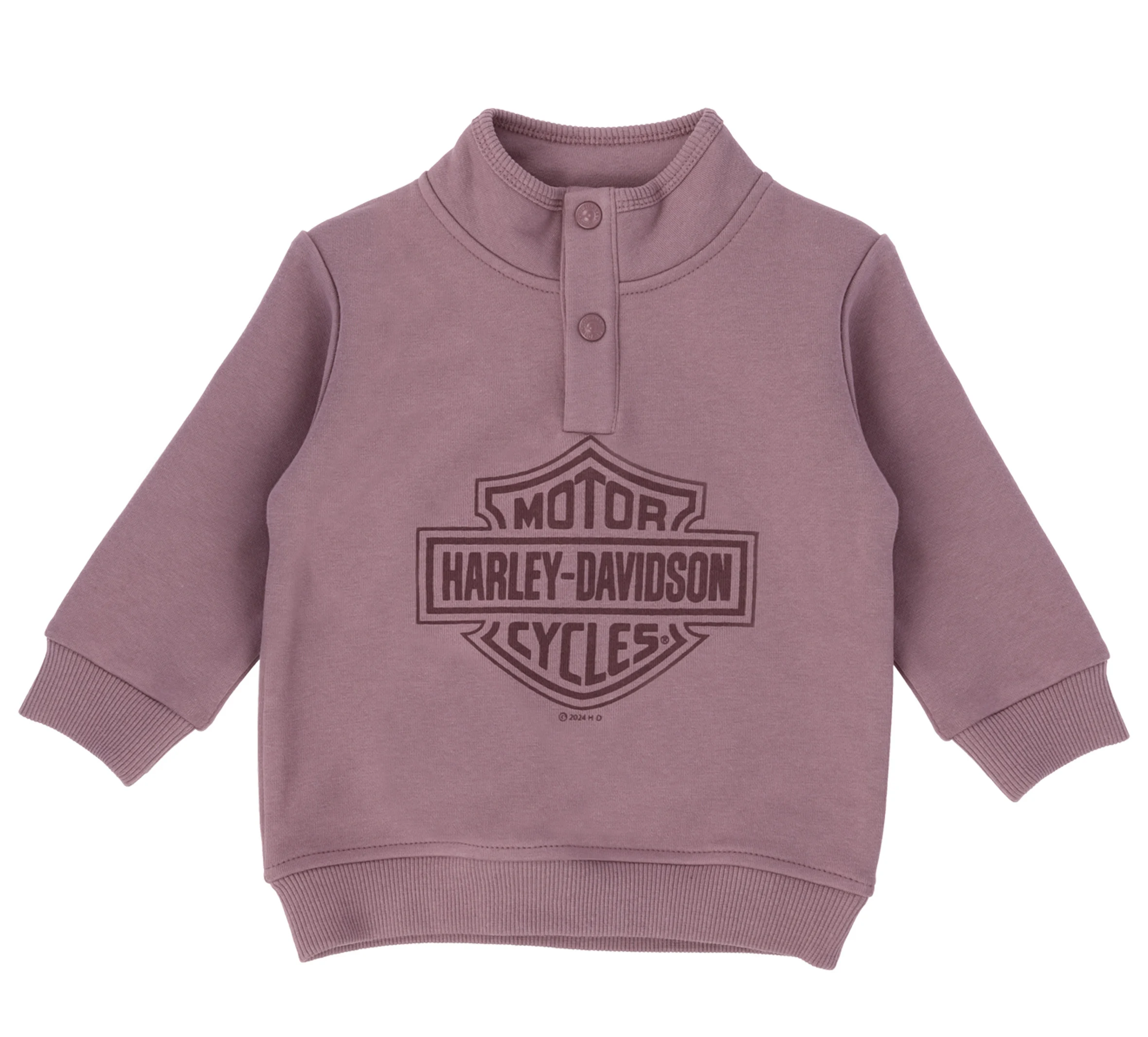 Infant Girls Fleece Snap Placket Pullover