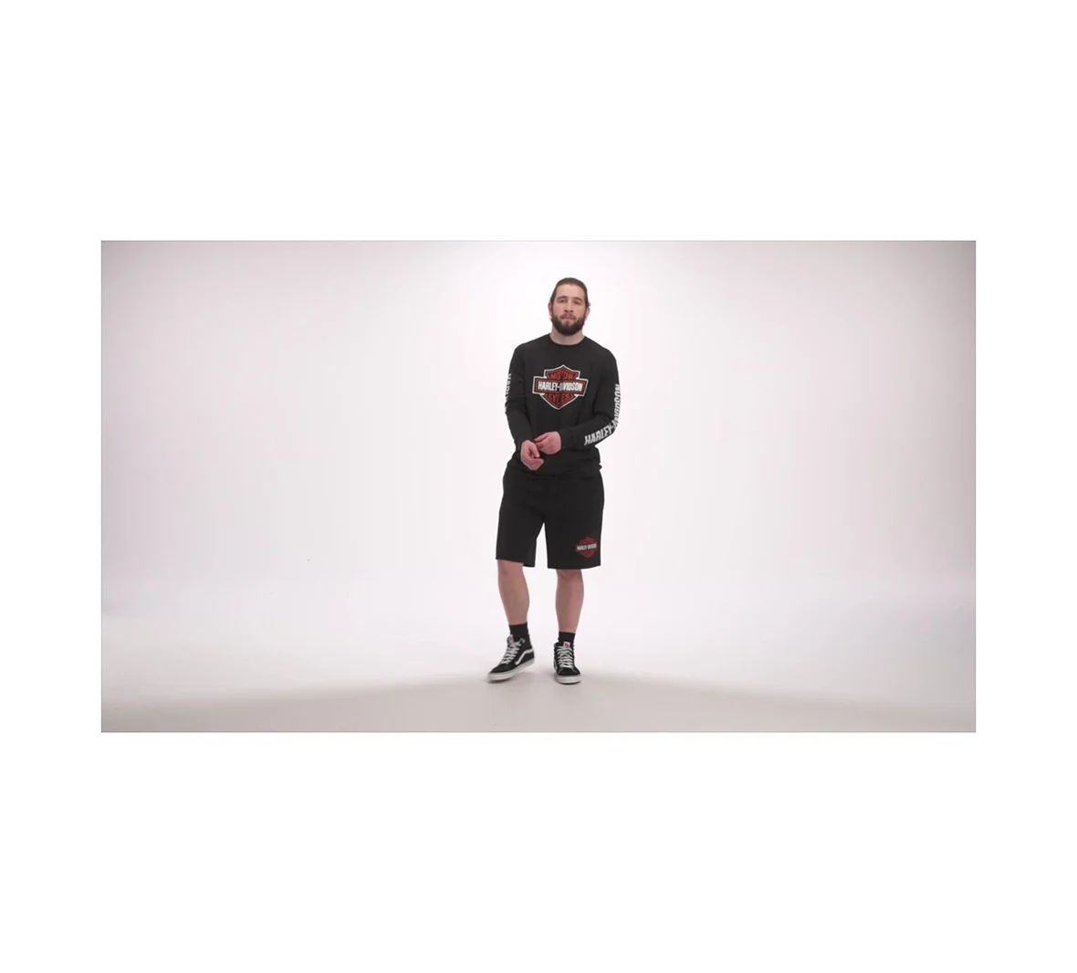 Men's Bar & Shield Fleece Shorts - Harley Black