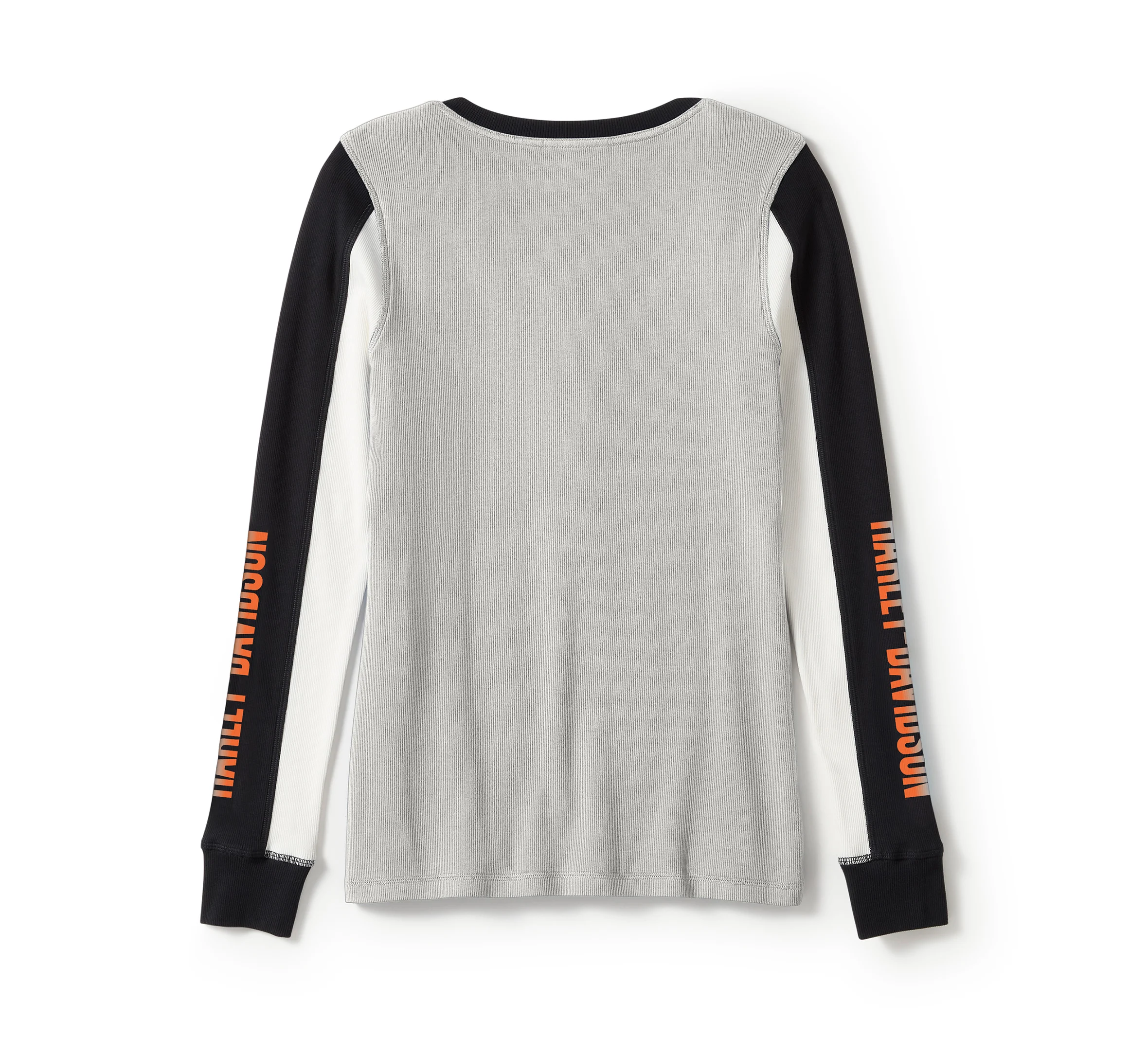 Women's Essential Henley - Colorblock - Light Grey Heather & Harley Black