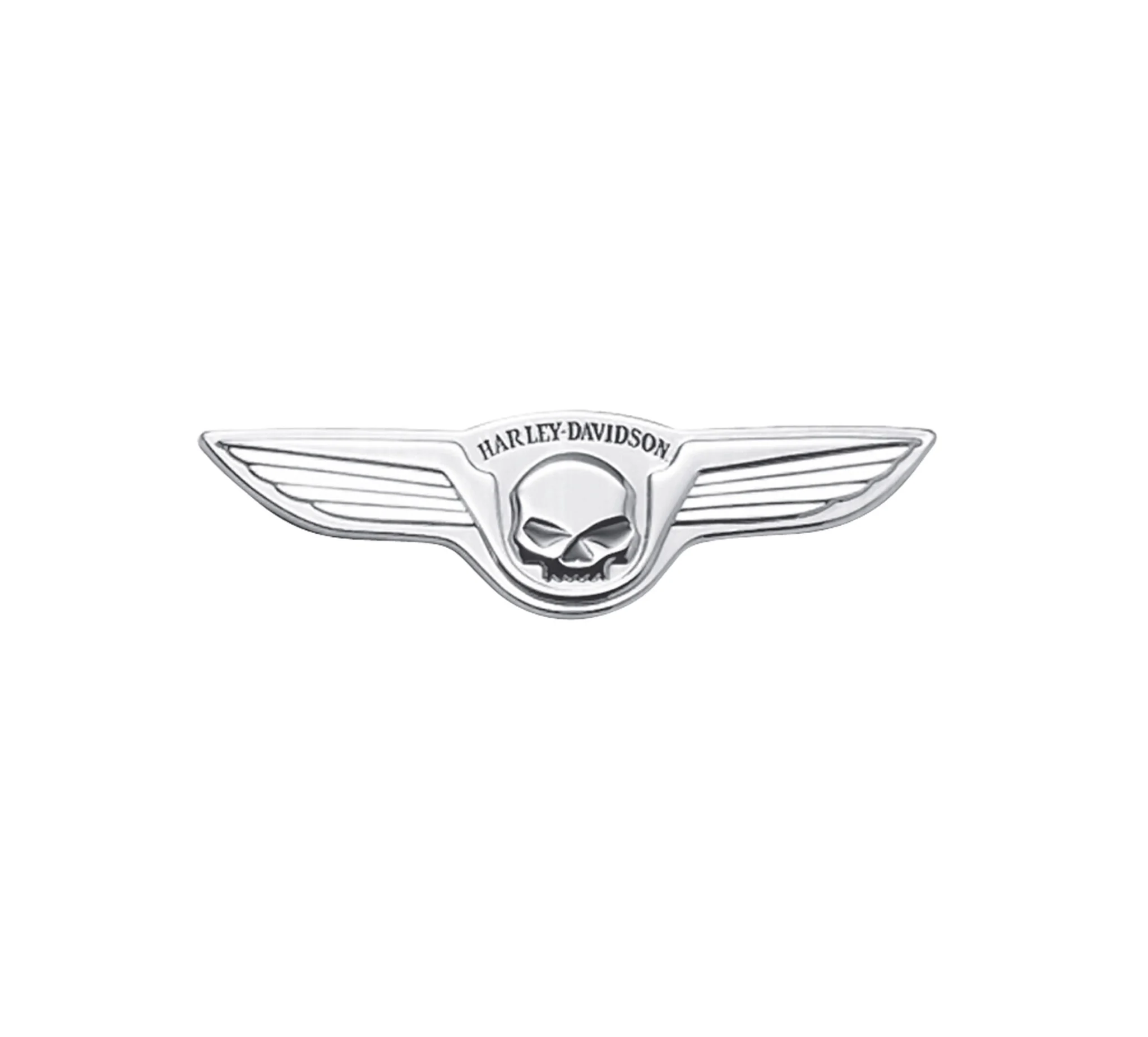Skull with Wings Chrome Medallion