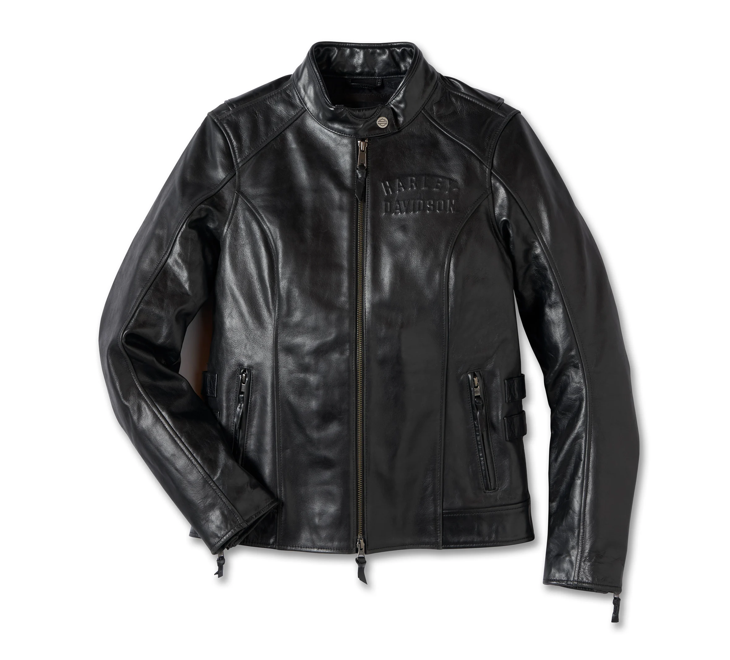 Women's H-D Flex Layering System Café Racer Leather Riding Jacket Outer Layer