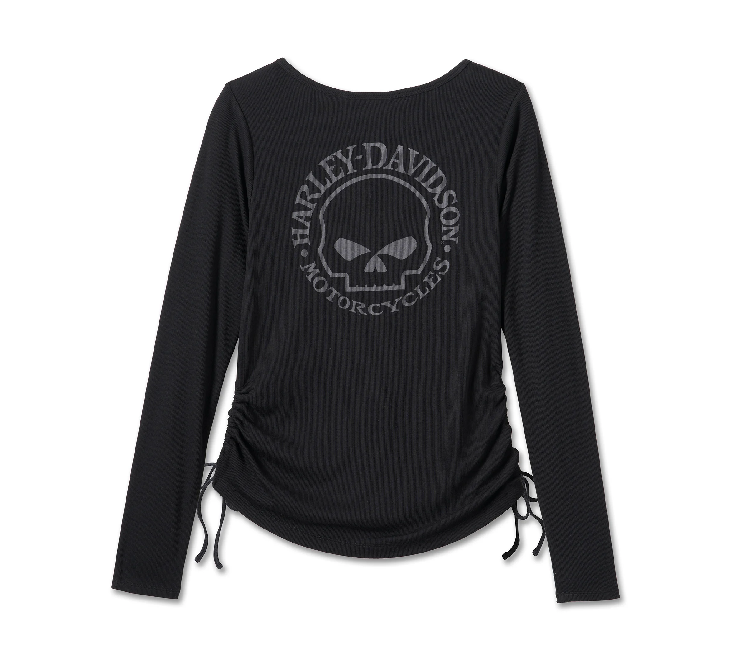 Women's Willie G  Skull Tie Notch Neck Knit Top