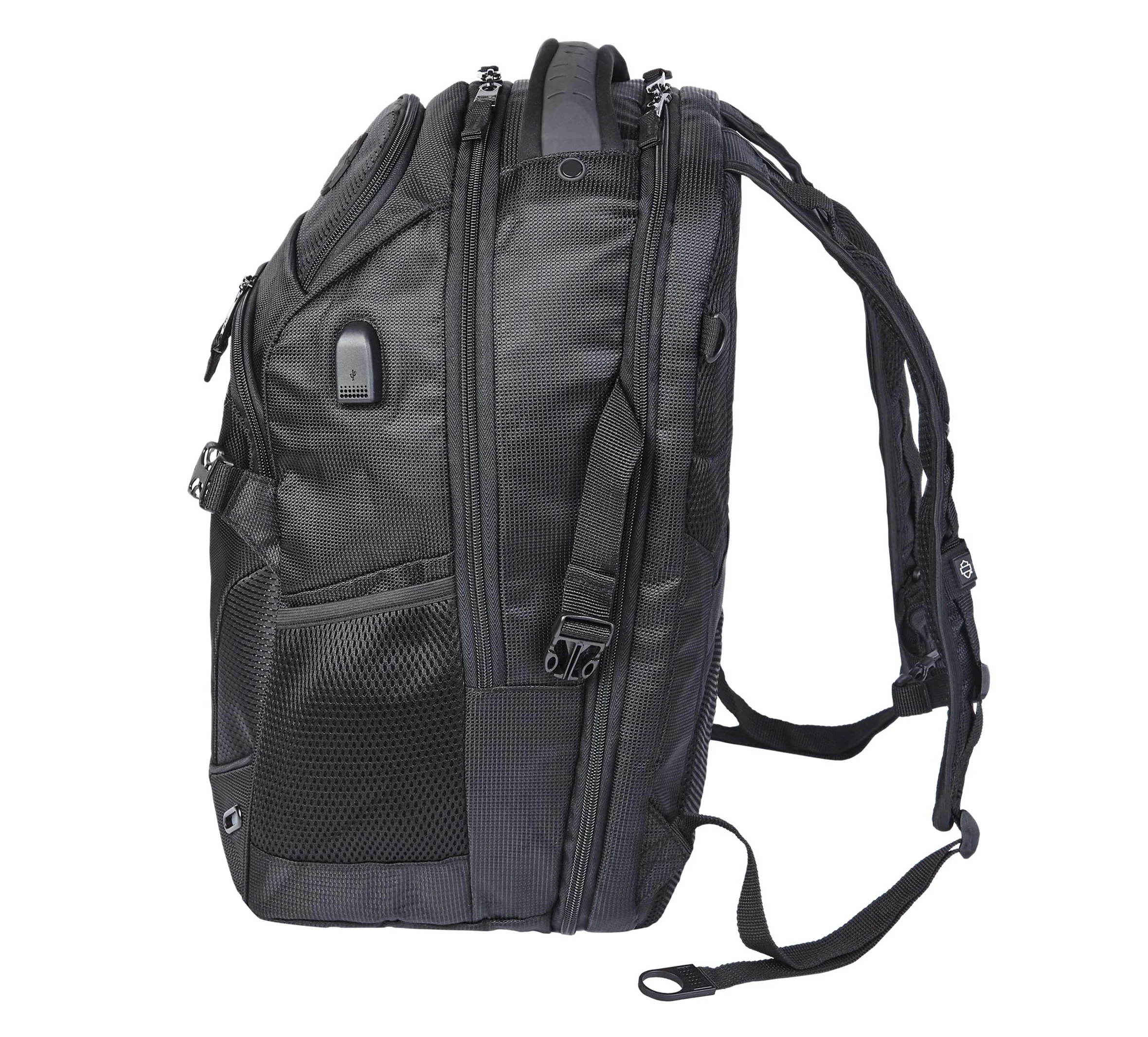 "Renegade II" USB Backpack - Black
