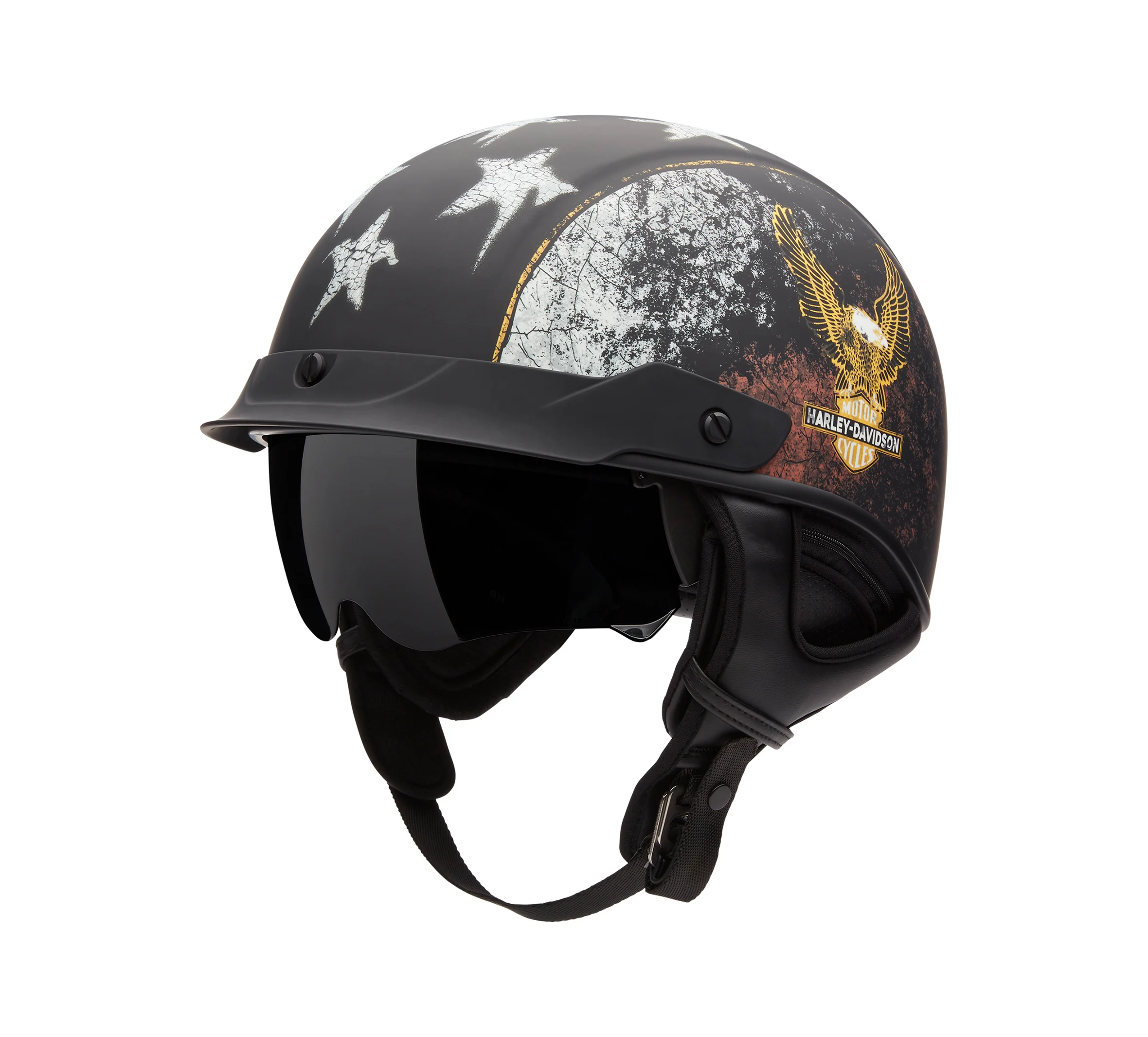 H-D Busby Ultra-Light Sun Shield J03 1/2 Helmet - Matte Black