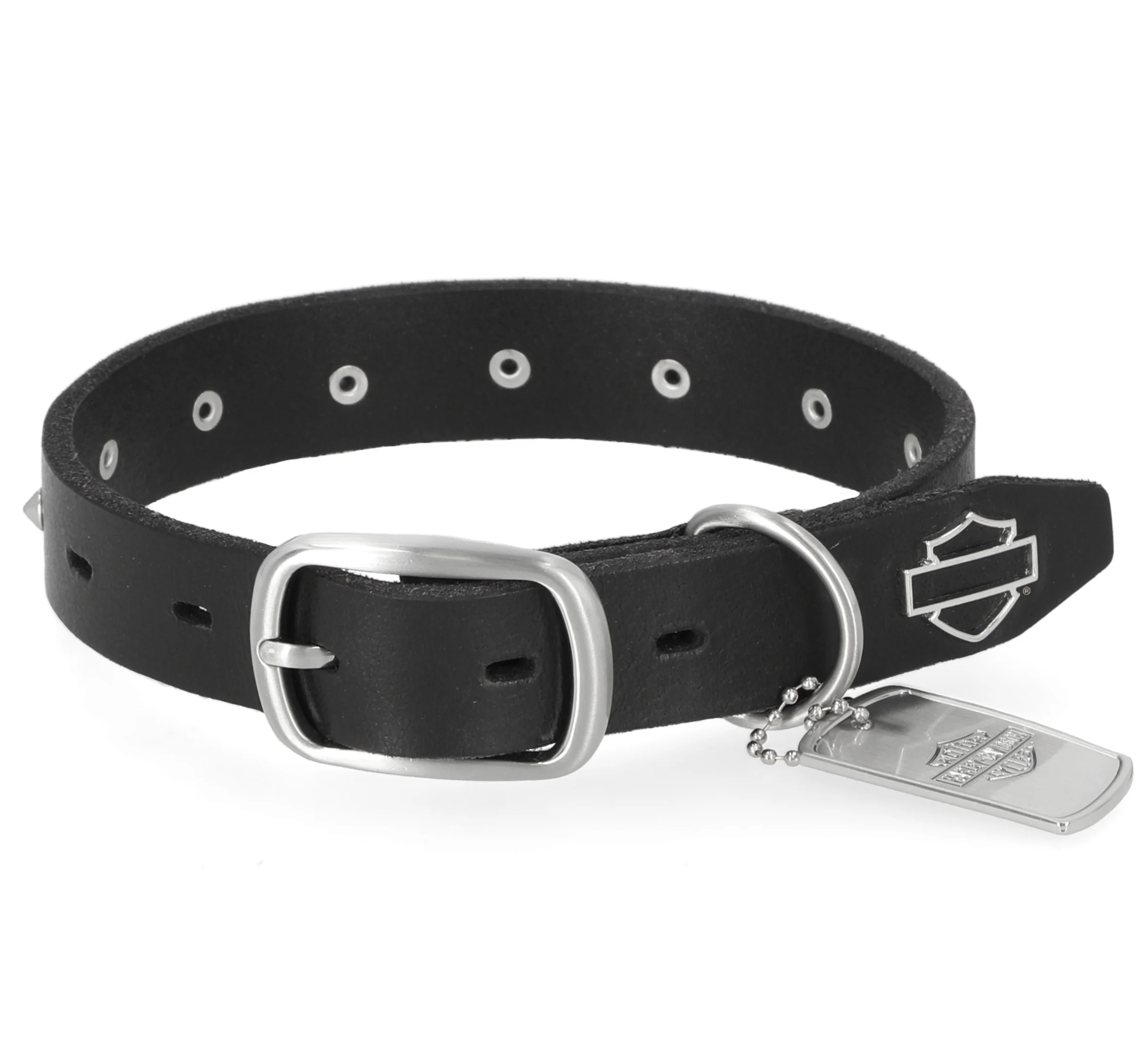 Leather Cone Stud Collar 19"-23"
