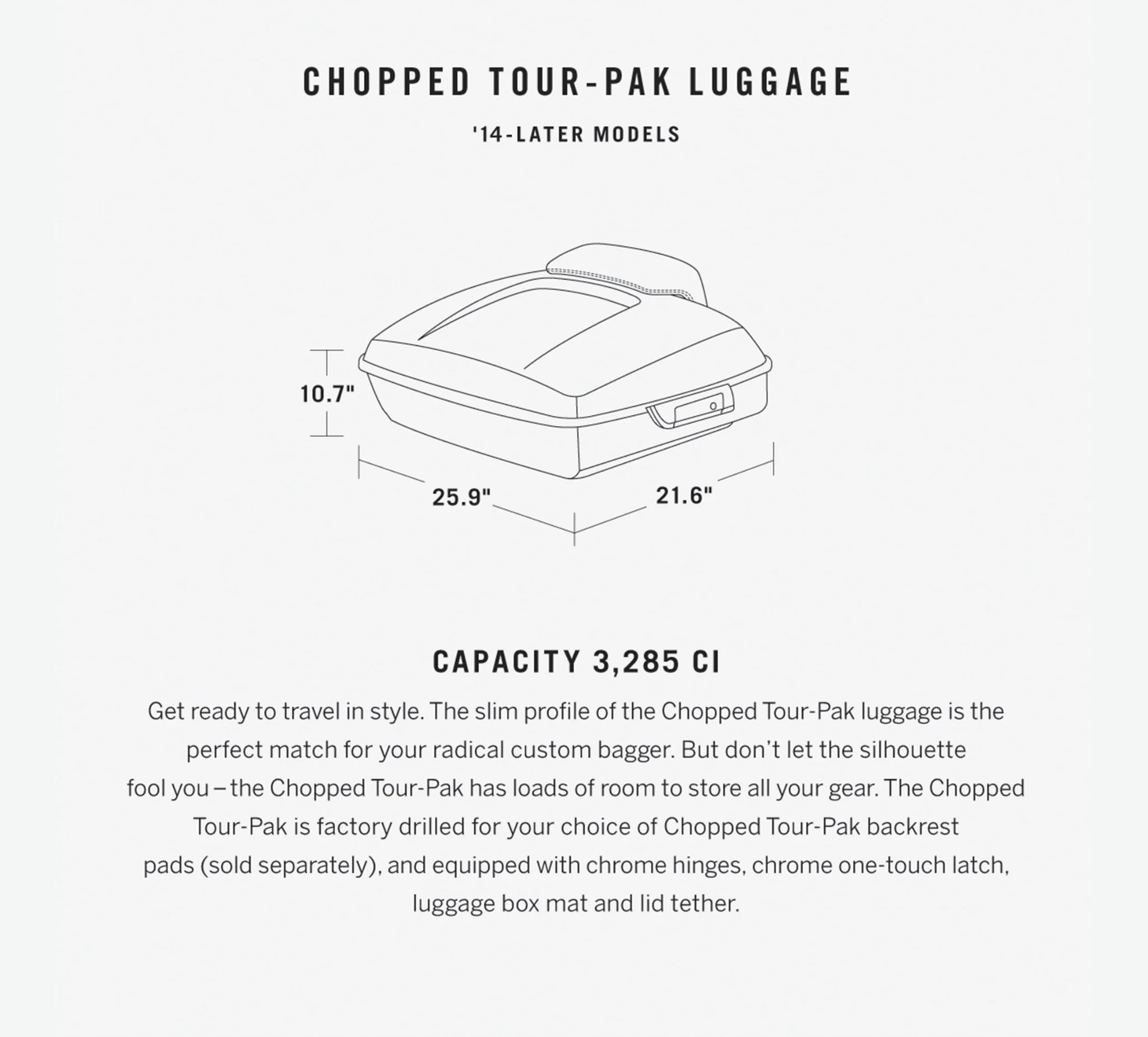Chopped Tour-Pak Luggage - Hot Lap