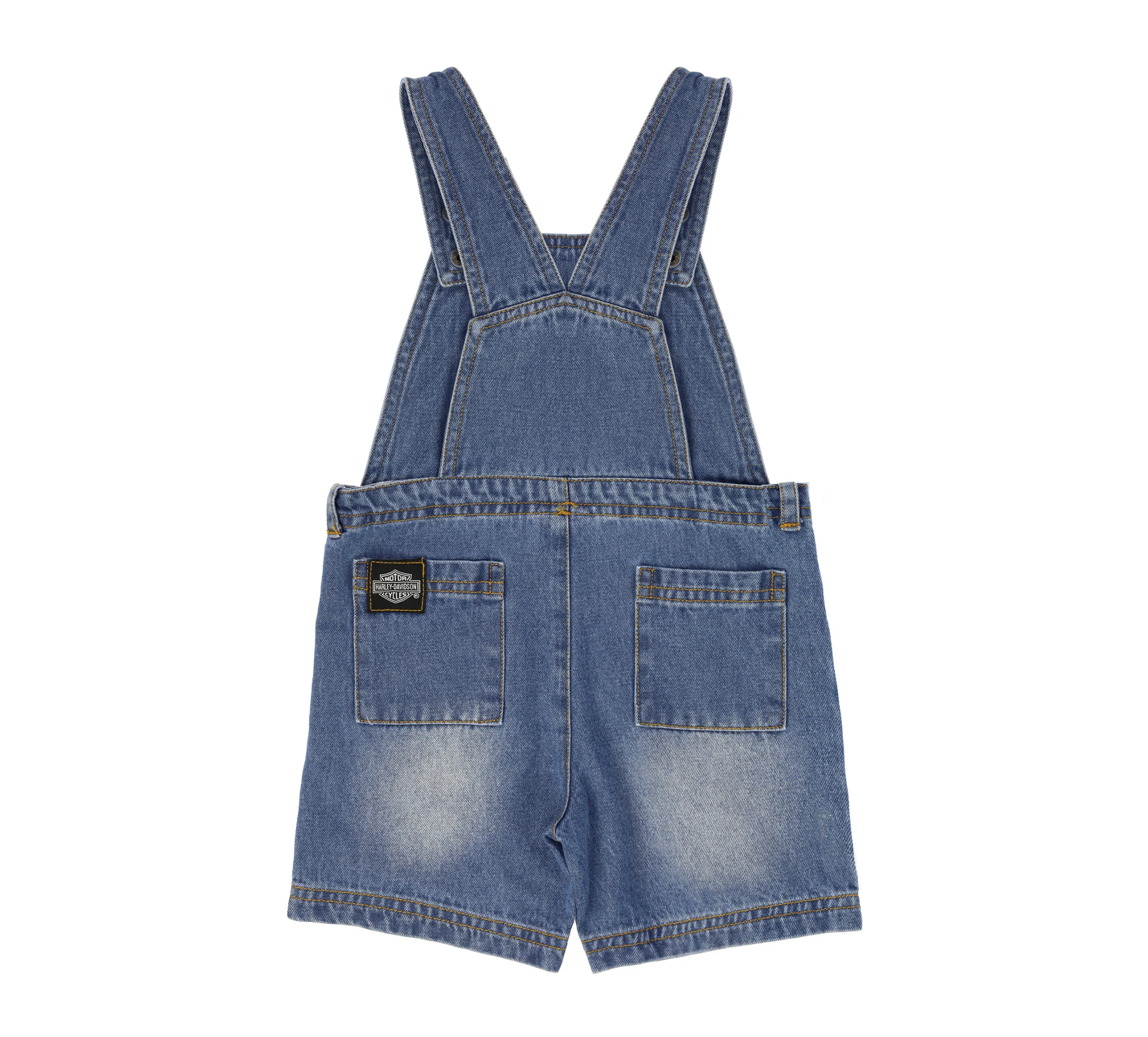 Toddler Boys Denim Shortall & Tee Set