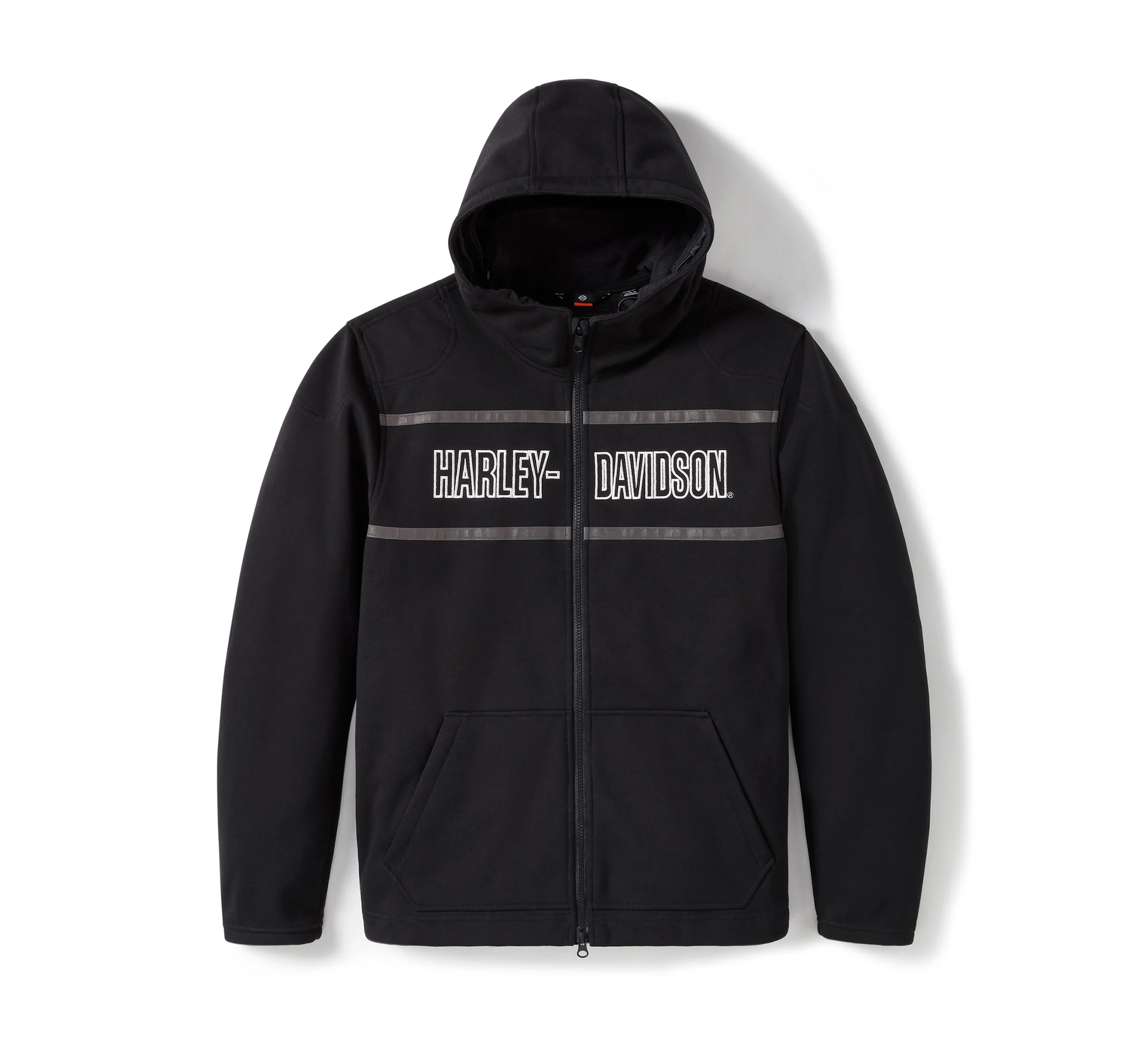Men's H-D Trenton Deflector 2.0 Hooded Riding Fleece - Harley Black