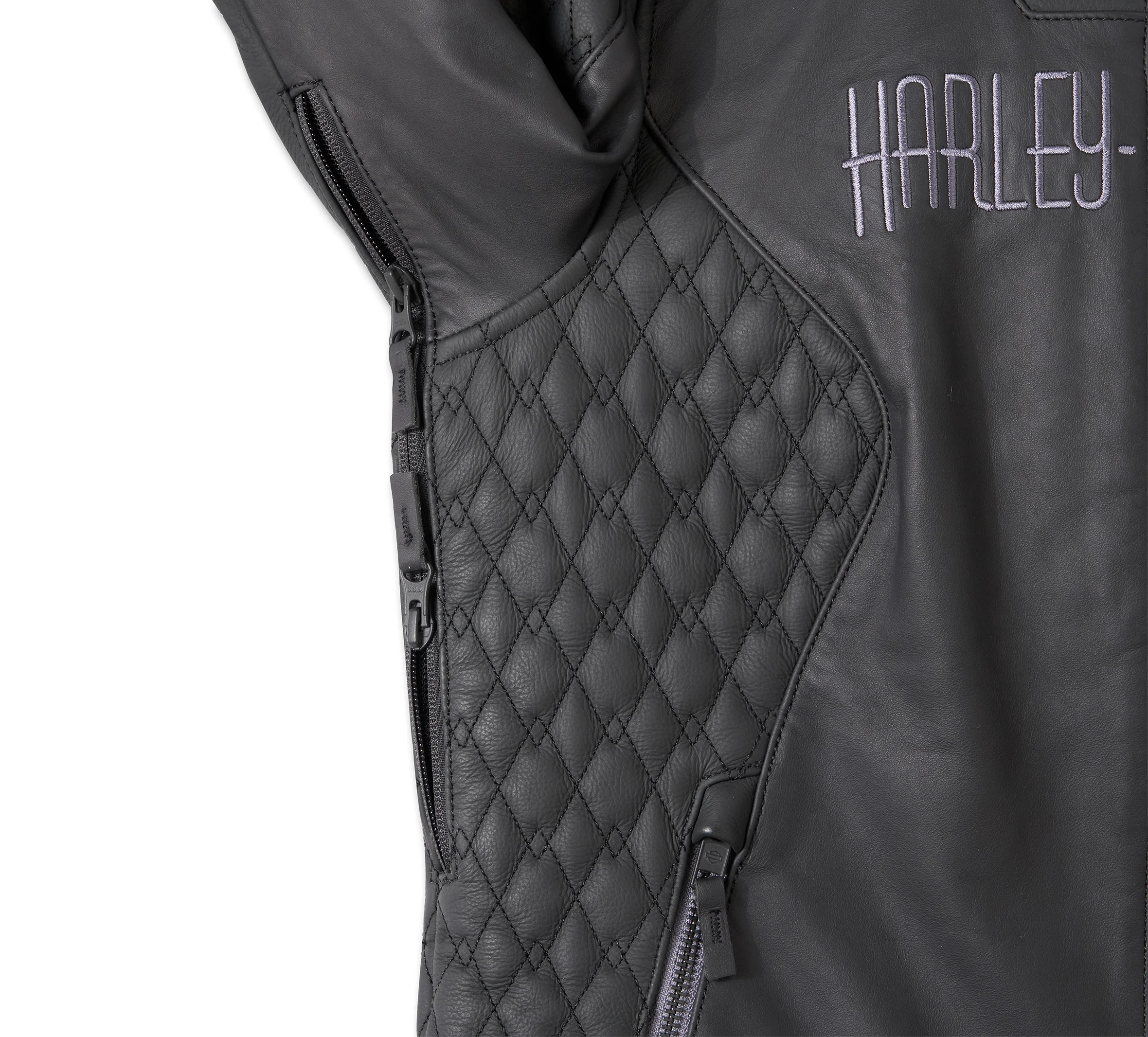 Women's Willie G Skull Graphic Leather Riding Jacket