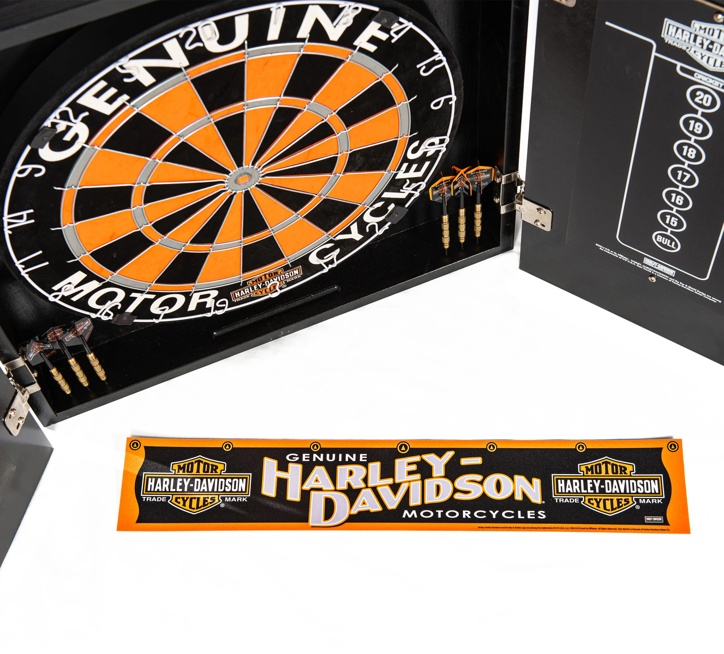 H-D Genuine Oil Can Dartboard Cabinet Kit