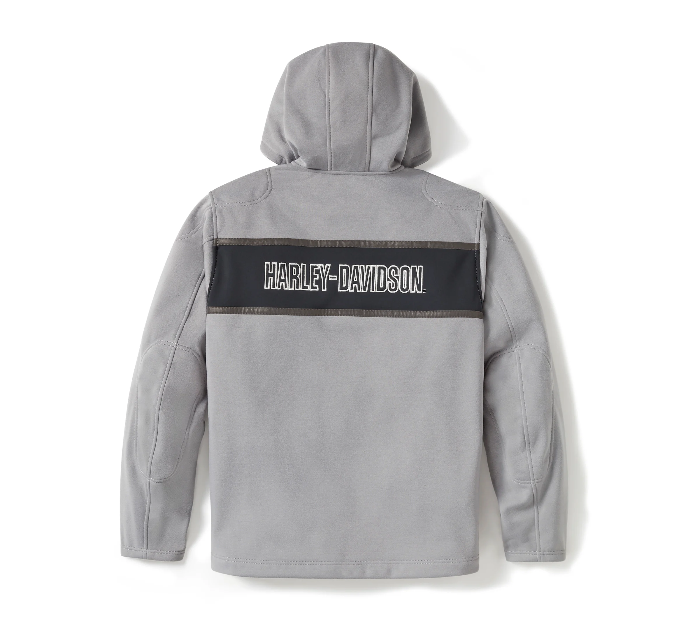 Men's H-D Trenton Deflector 2.0 Hooded Riding Fleece - Colorblock - Billiard Grey & Harley Black