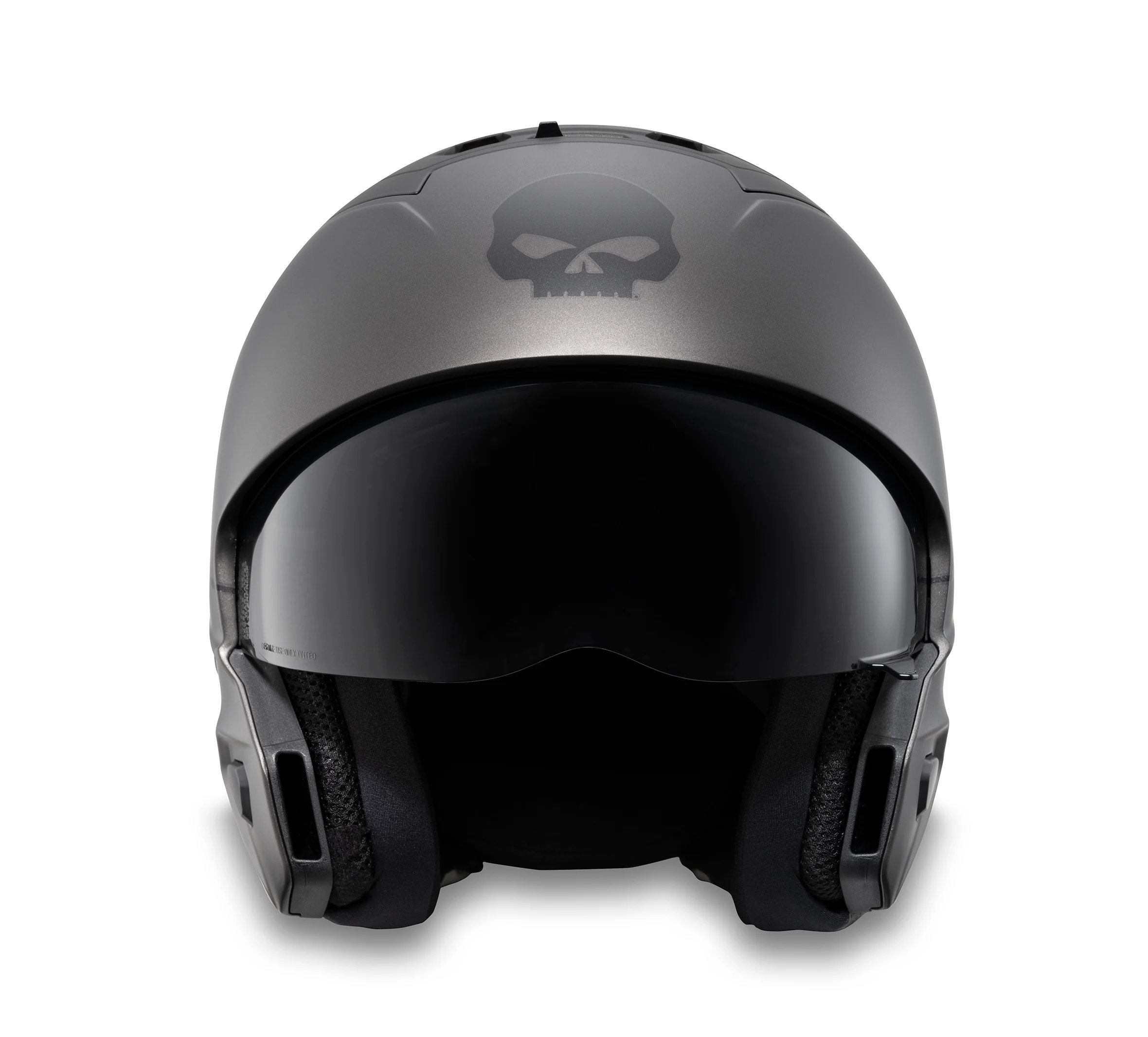 Pilot II 2-in-1 Willie G Skull Helmet - Matte Dark Grey