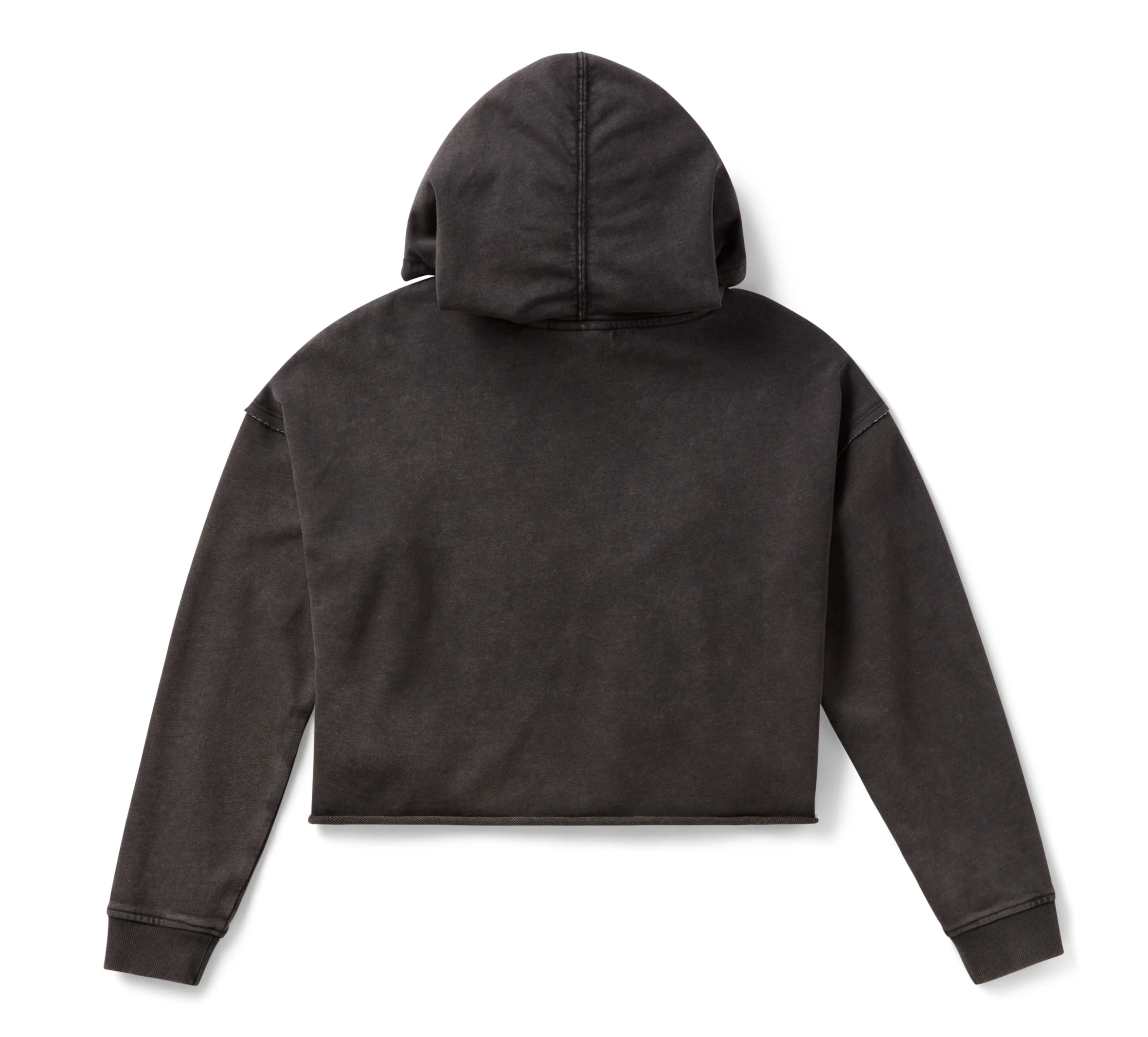Women's Neon Eagle Cropped Pullover Hoodie - Harley Black