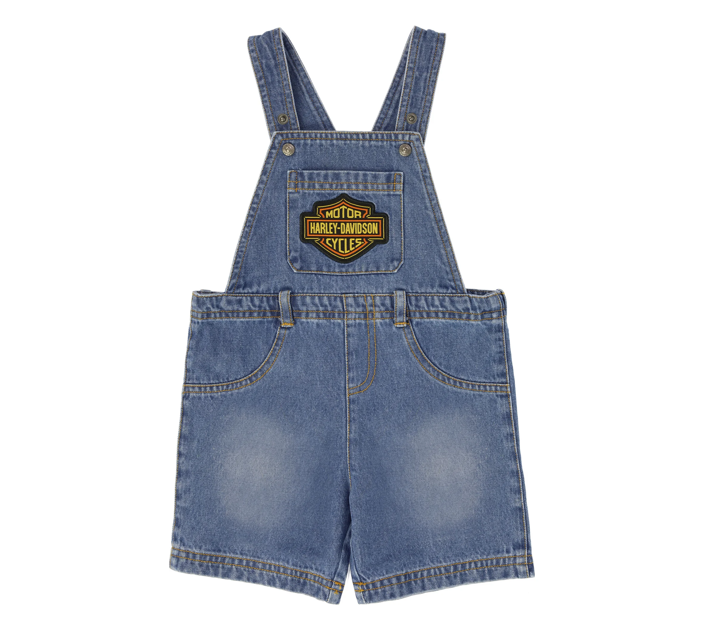 Toddler Boys Denim Shortall & Tee Set