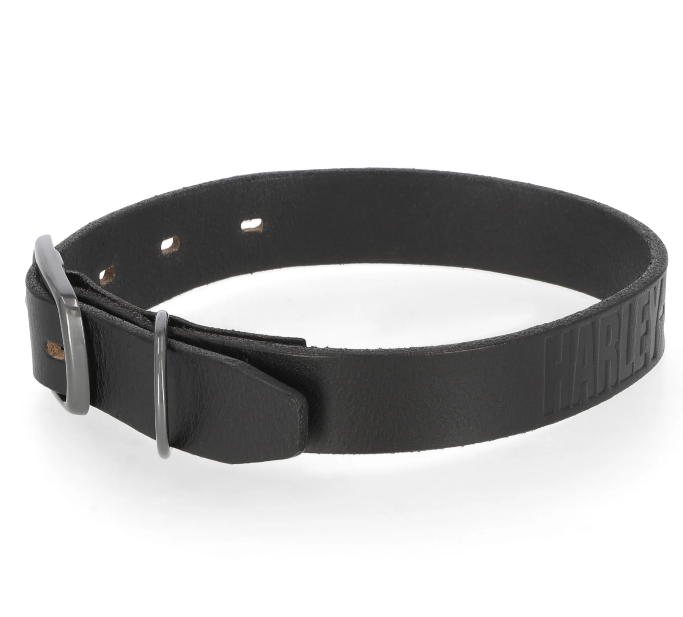 Leather Dog Collar Black Sm/Md 13"-17"