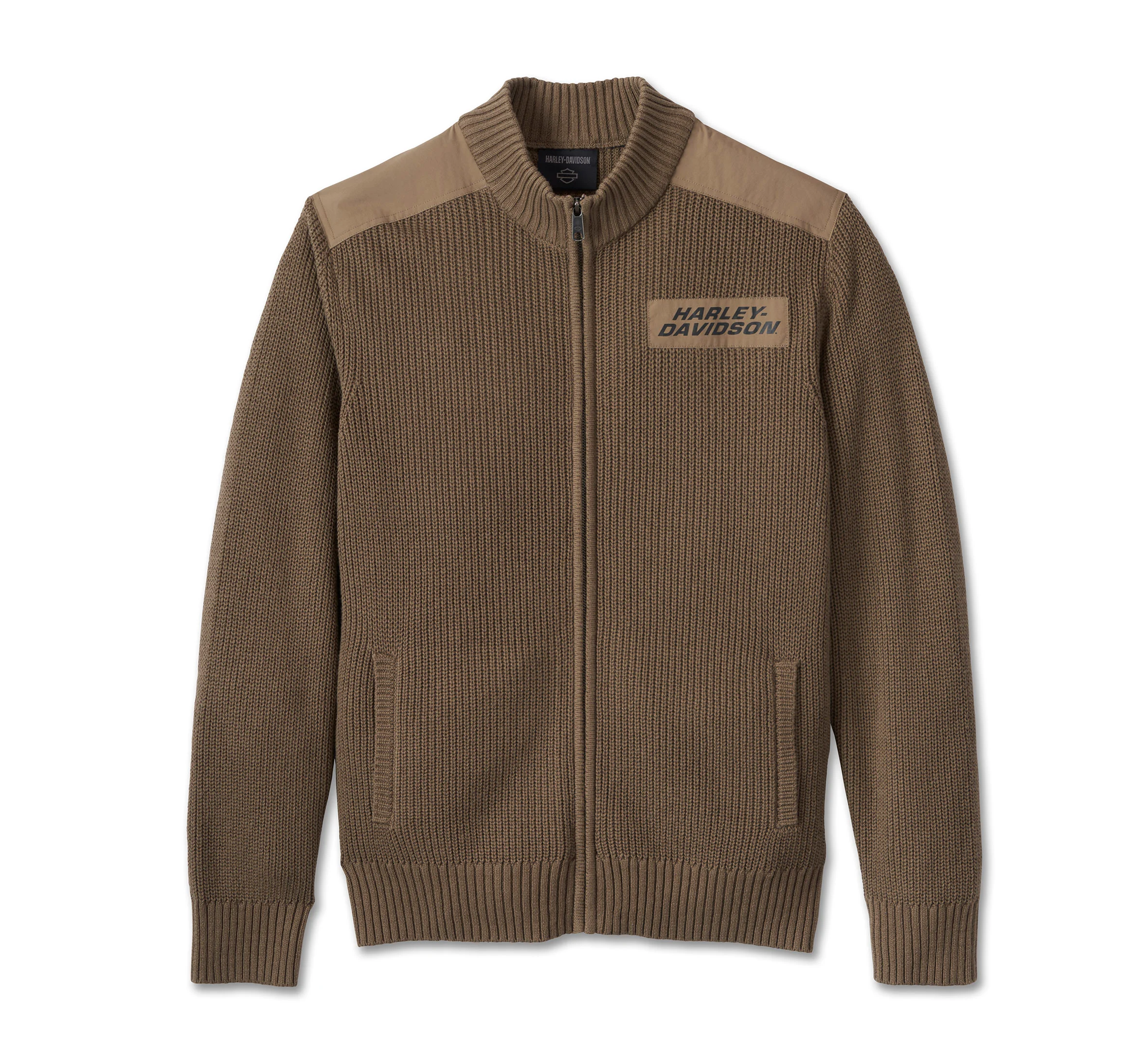 Men's Willie G Skull Sweater - Stone Gray