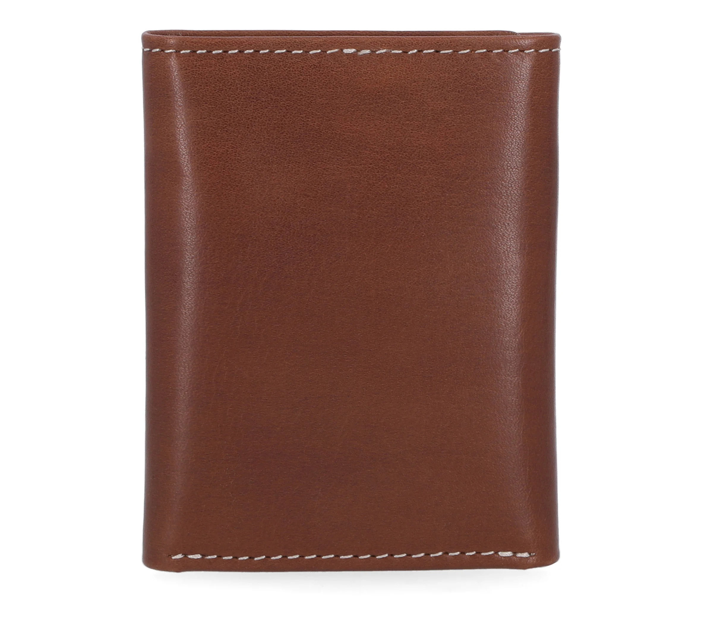 Laser Logo Trifold Wallet - Cognac