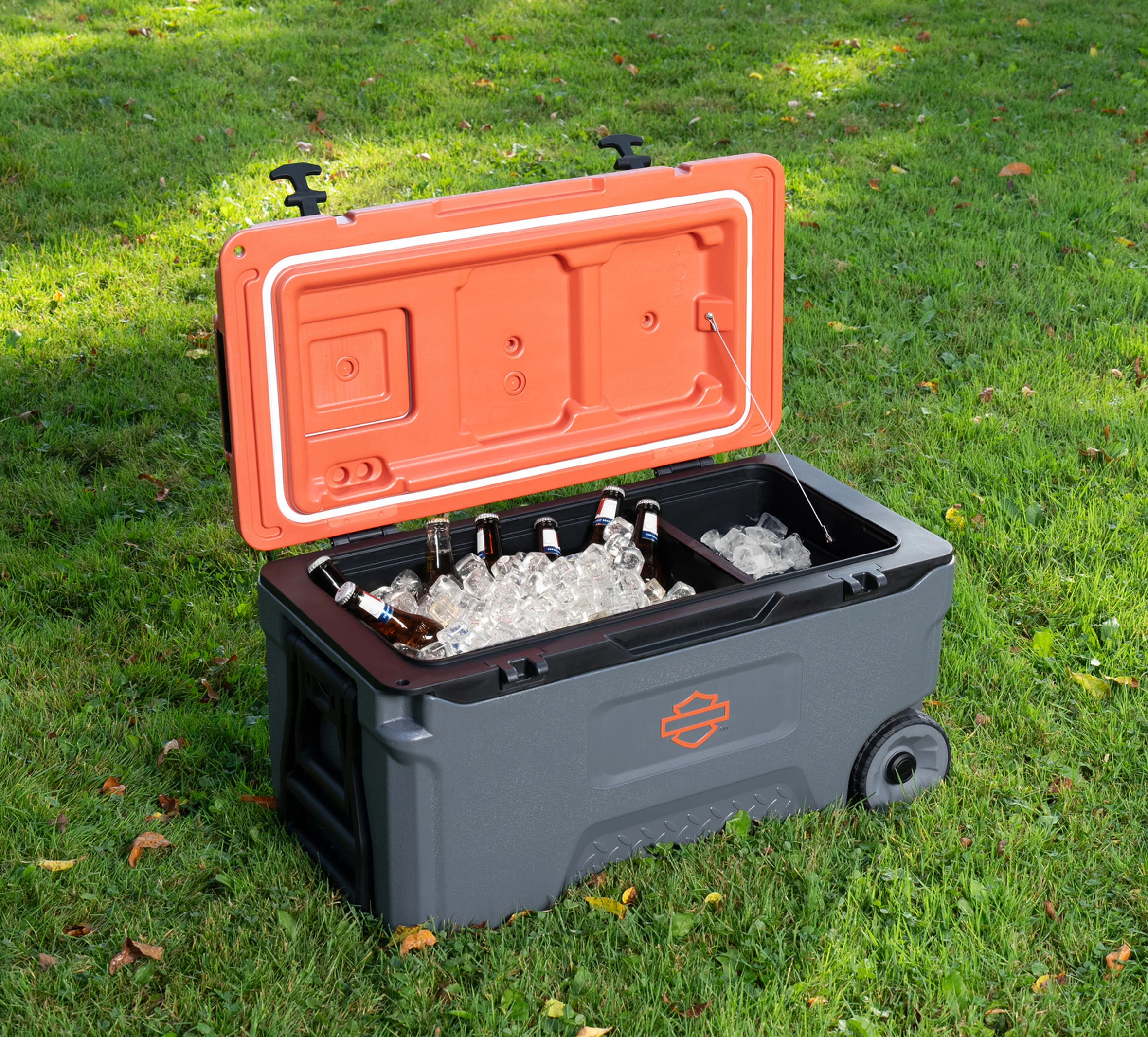Open Bar & Shield Wheeled Cooler
