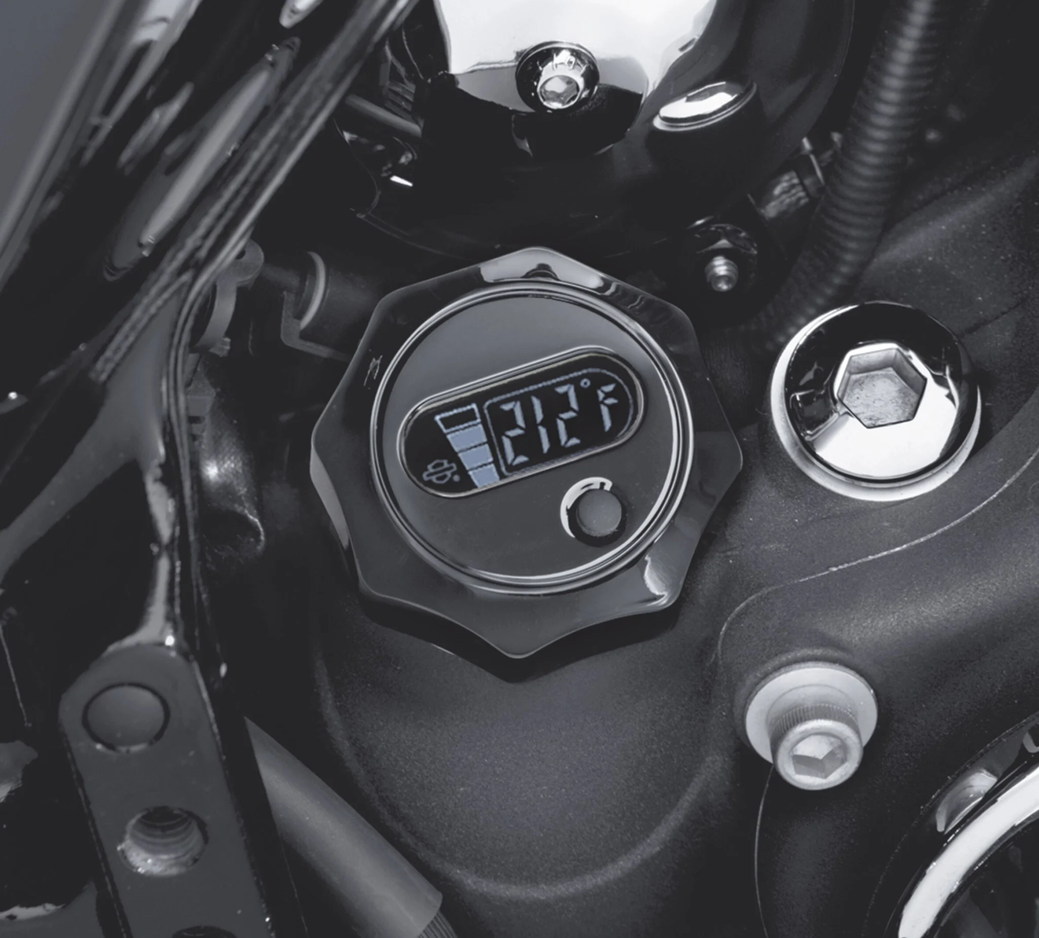 Oil Level and Temperature Dipstick with Lighted LCD Readout