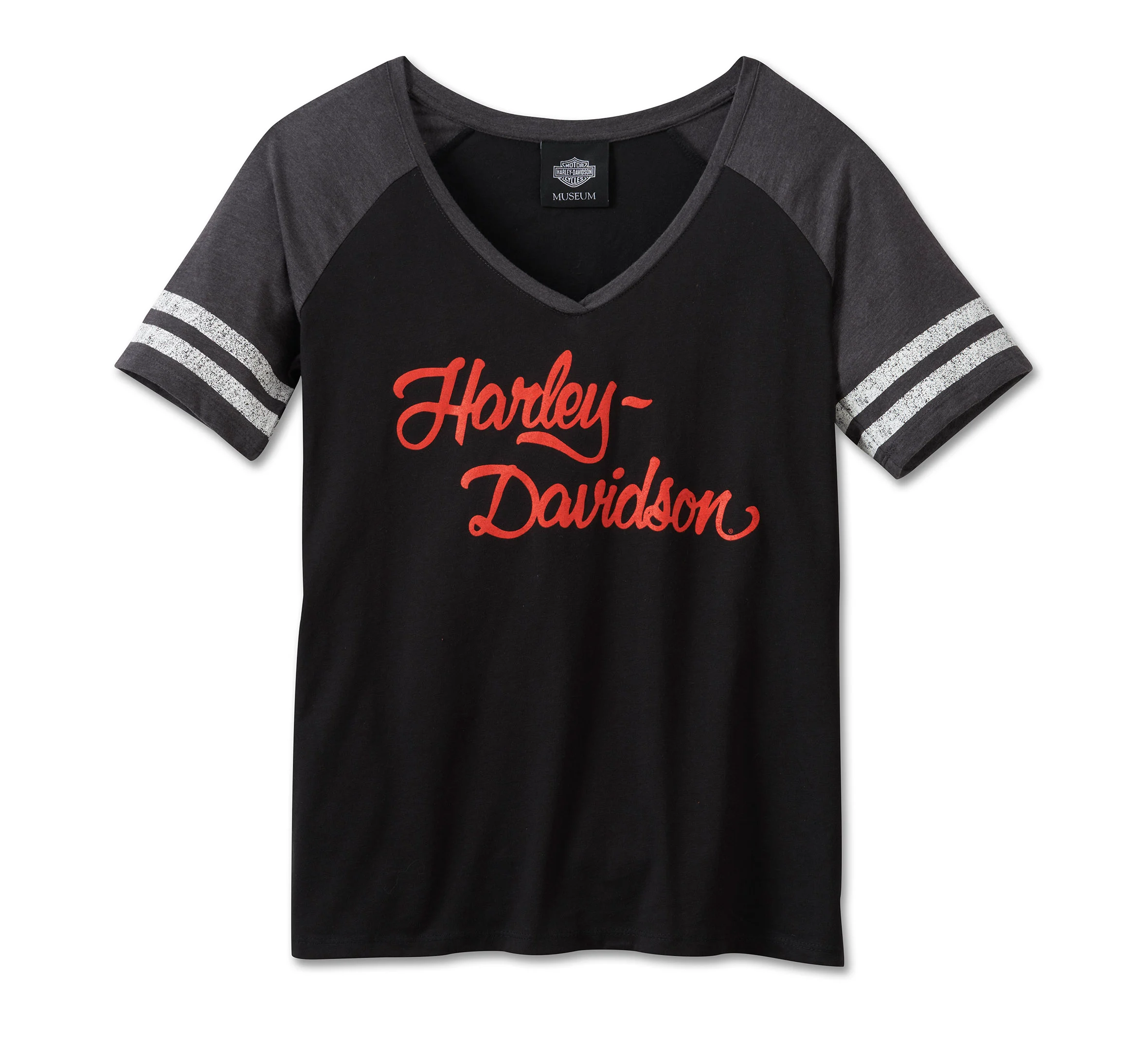 Women's Harley-Davidson Script Font Raglan Tee