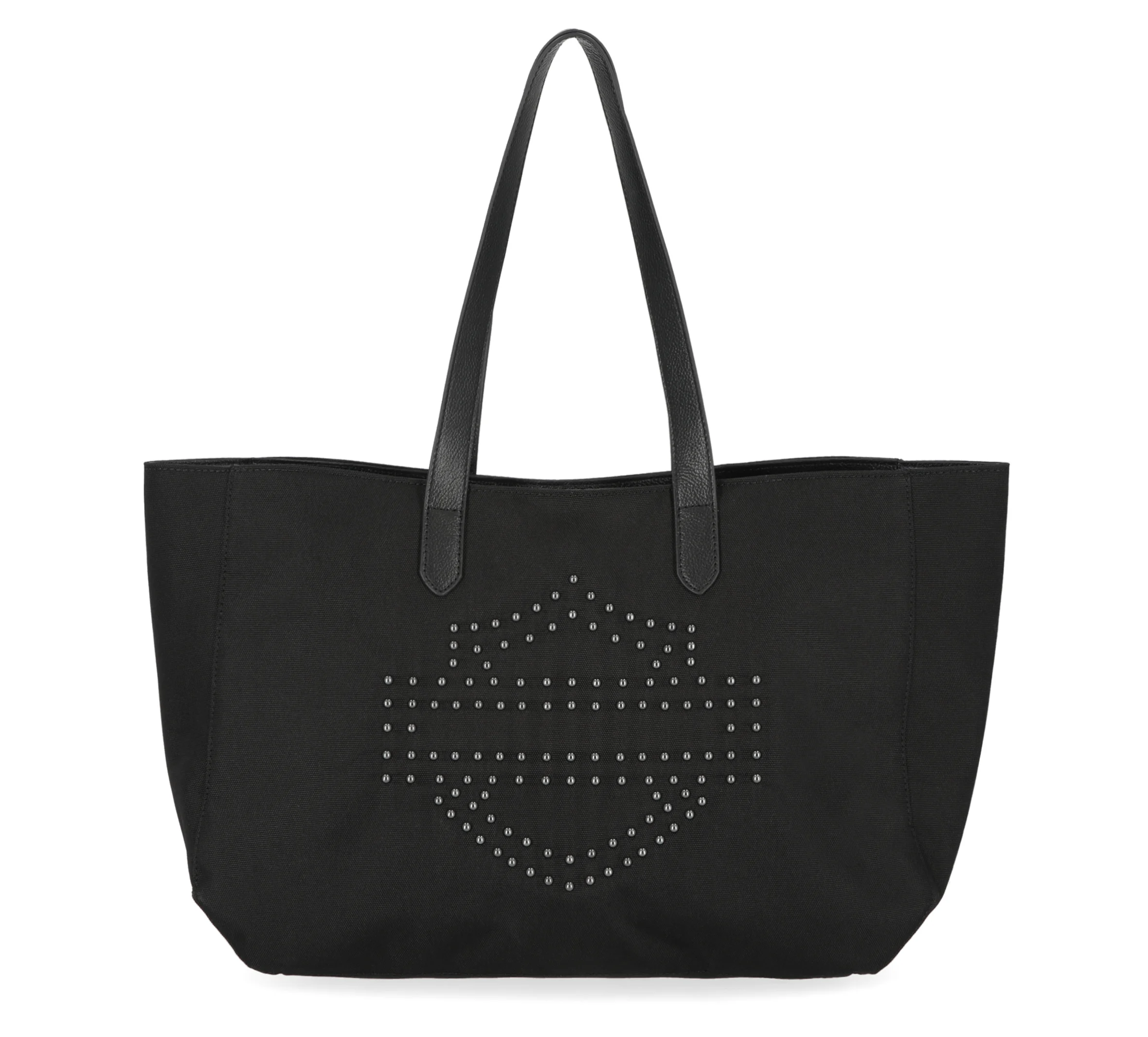 Bar & Shield Studded Tote Bag