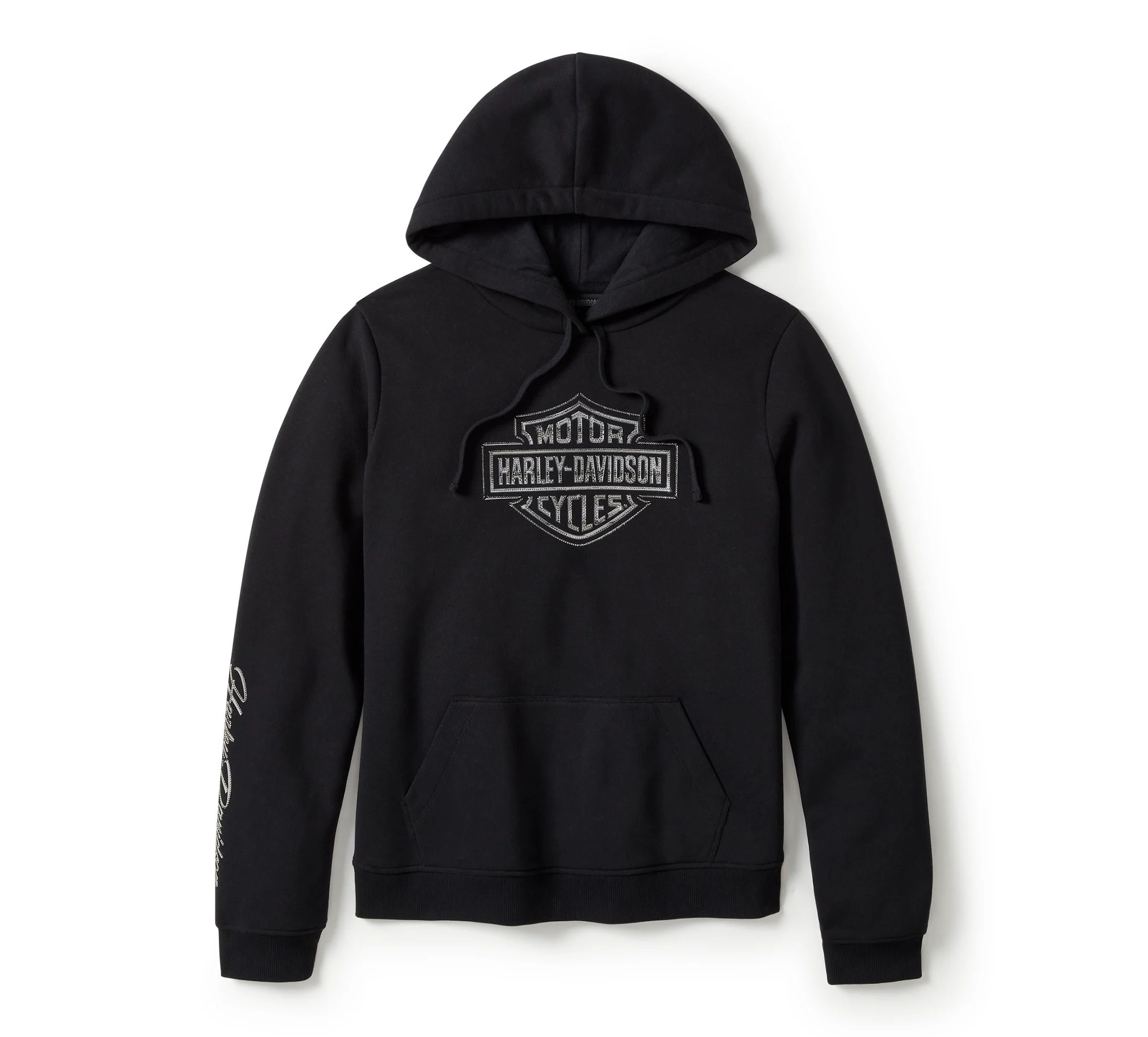 Women's Essential Bling Pullover Fleece Hoodie - Harley Black