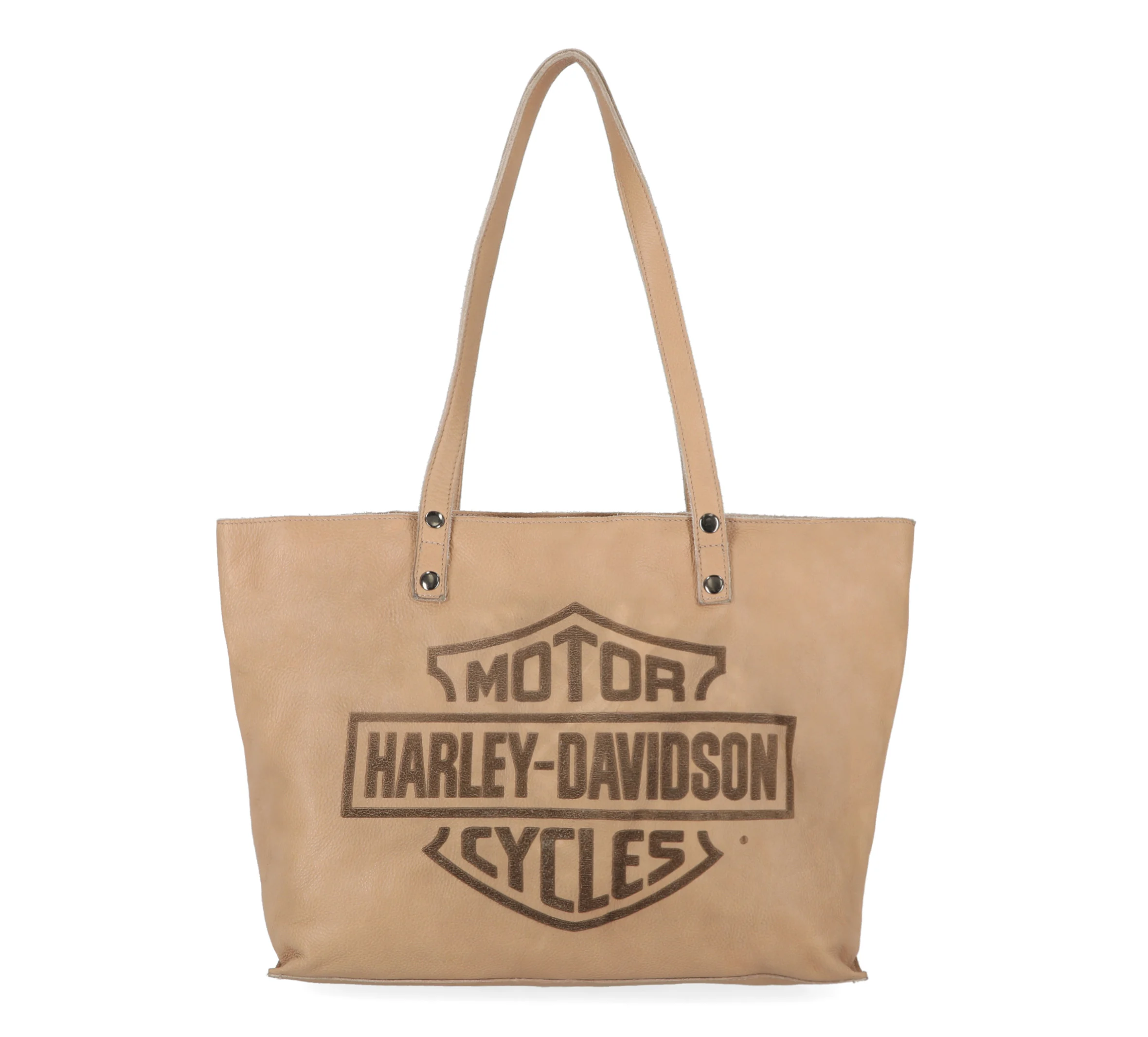 Washed H-D Leather Tote Bag