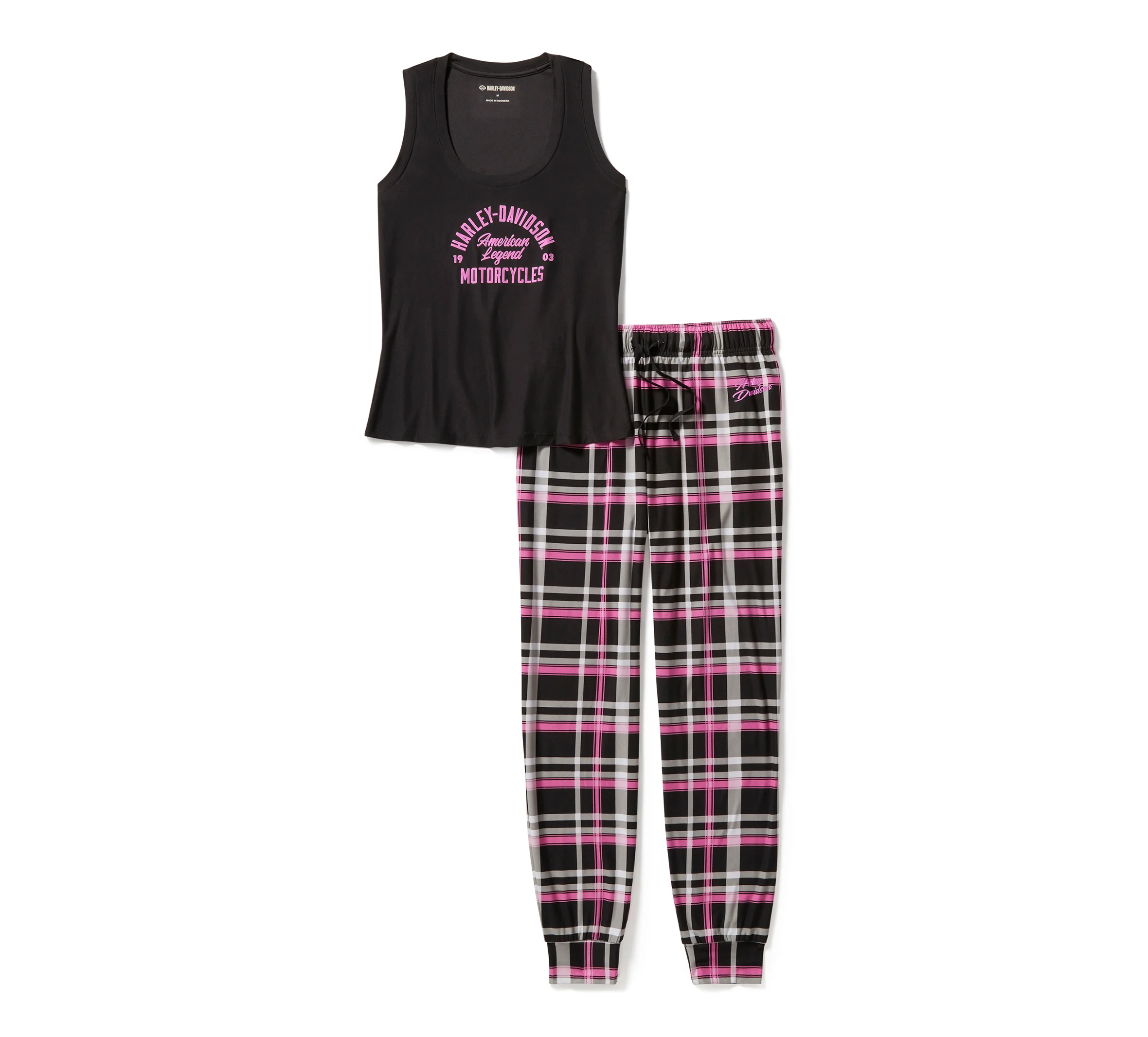 Women's Plaid Pajama Pant Set