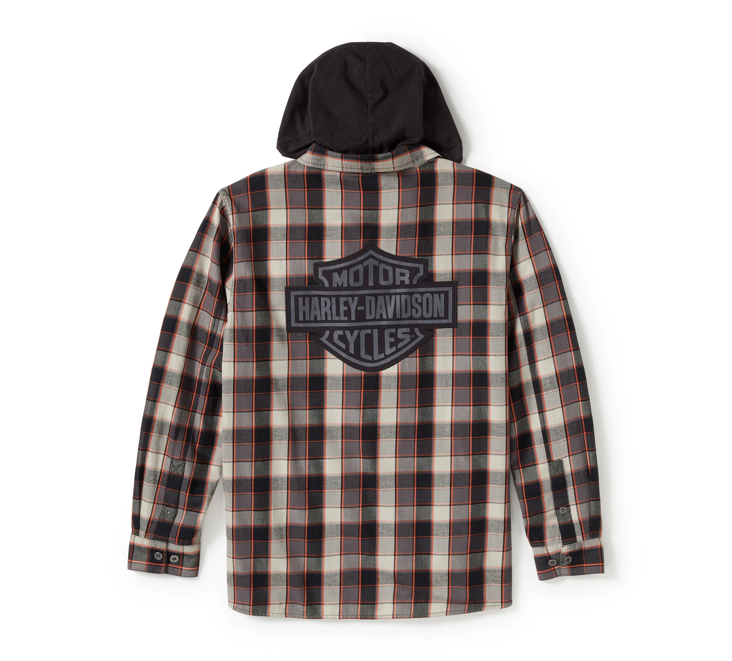 Men's Metal Bound Long Sleeve Hooded Shirt