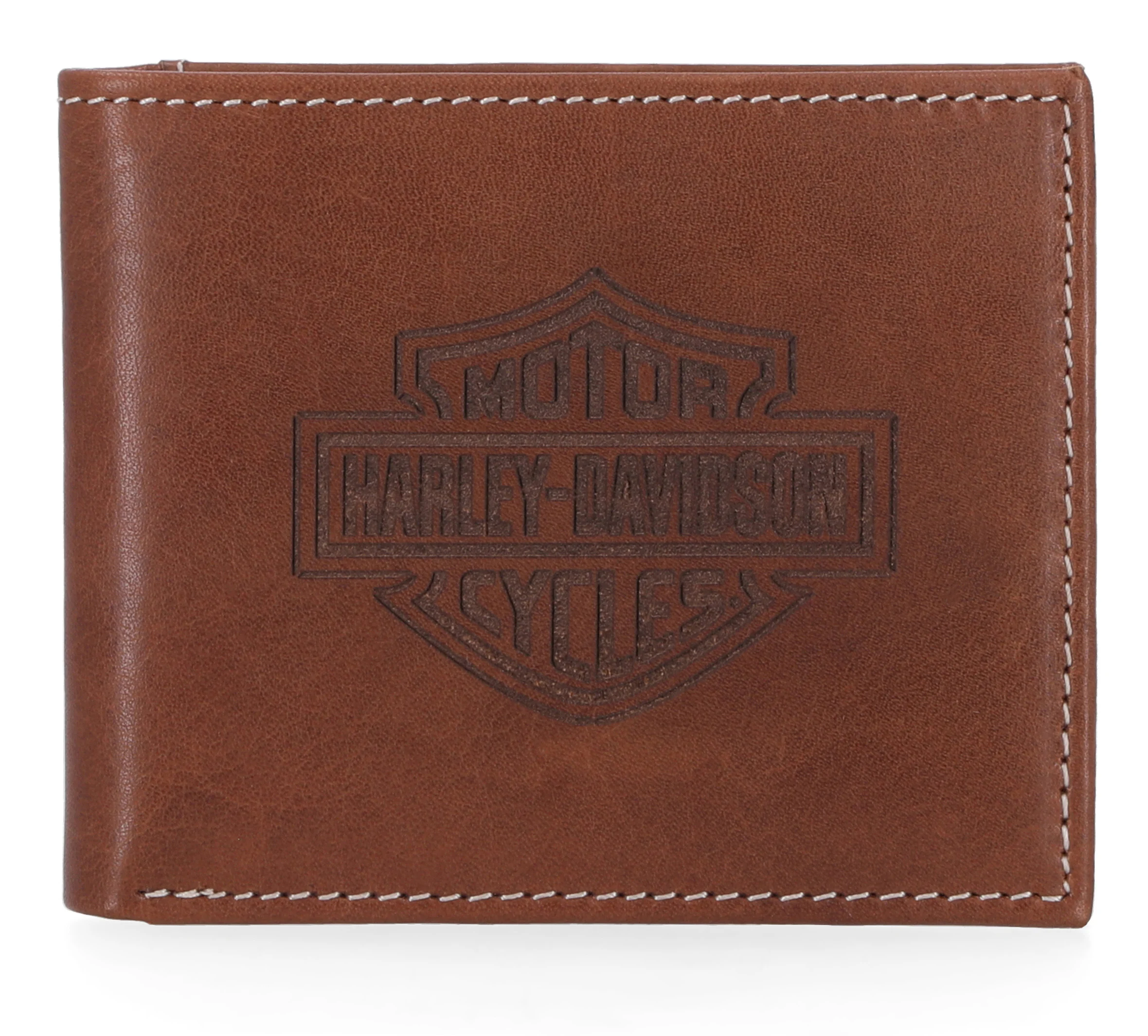 Laser Logo Billfold Wallet - Cognac