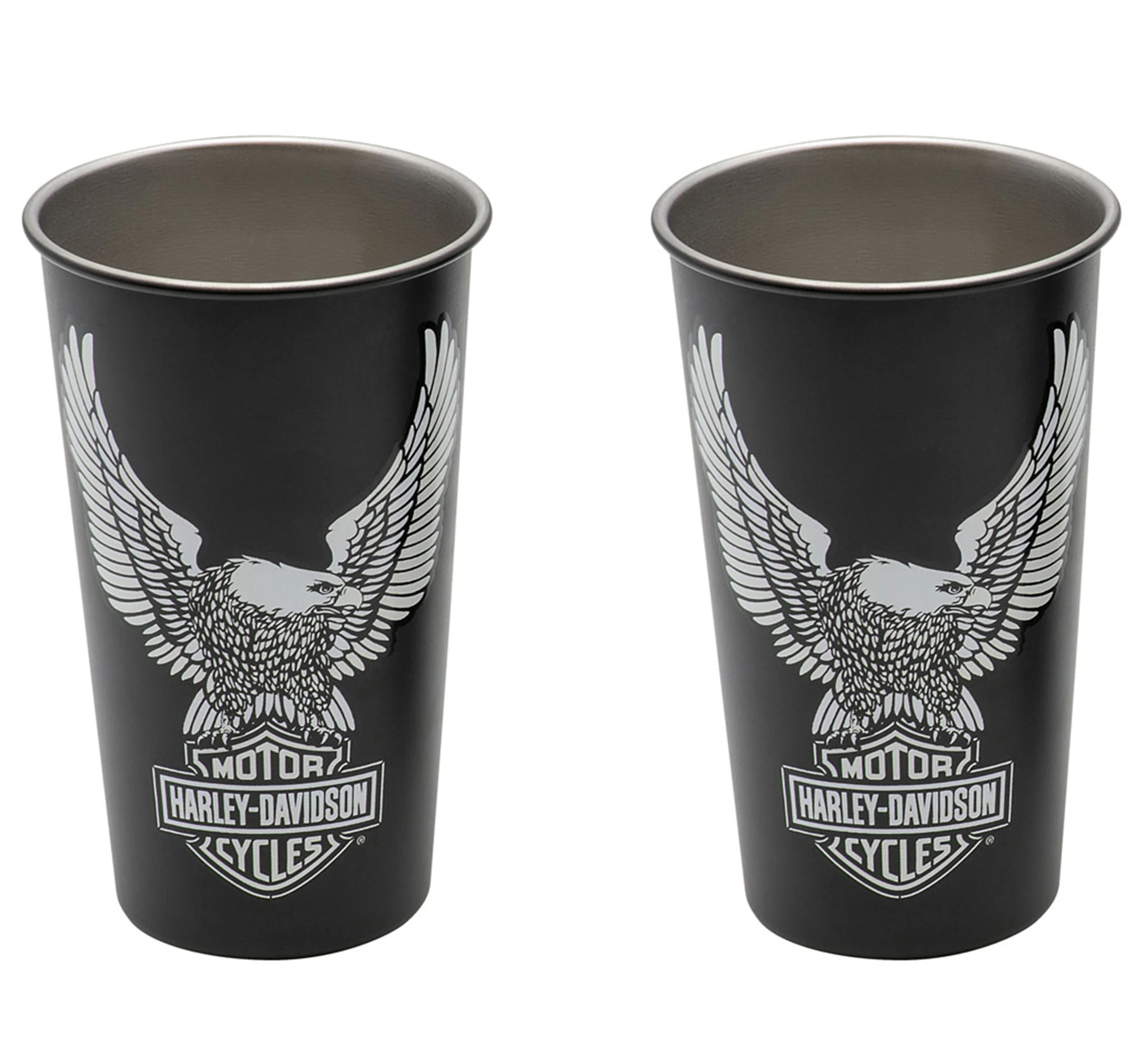 H-D Vivid Bar & Shield Eagle Metal Cup Set of 2