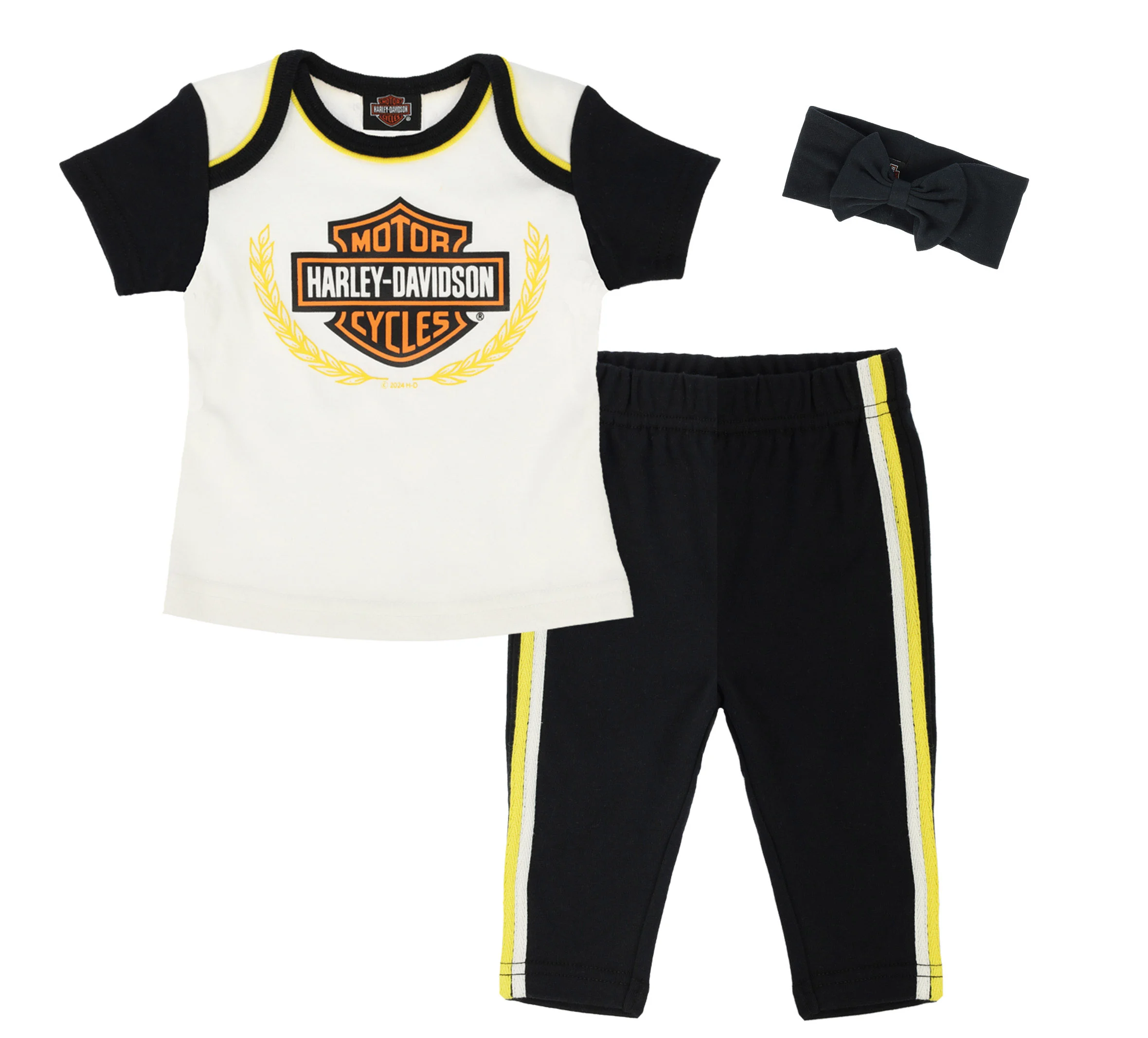 Infant Girls's 3 PC Knit Tee, Pant & Beanie Race Collection Gift Set