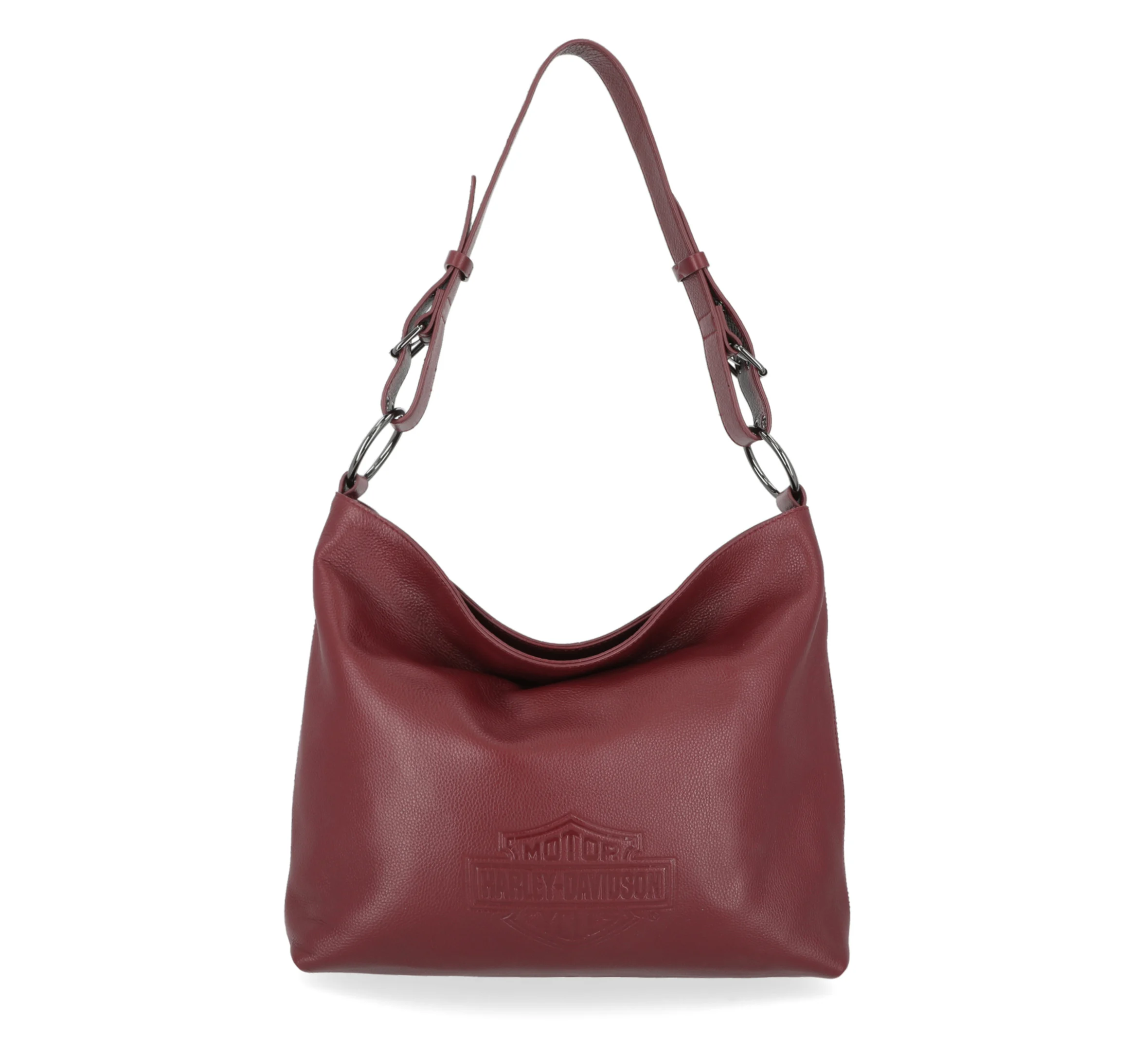 Rebel Pebble H-D Bucket Hobo Bag - Oxblood