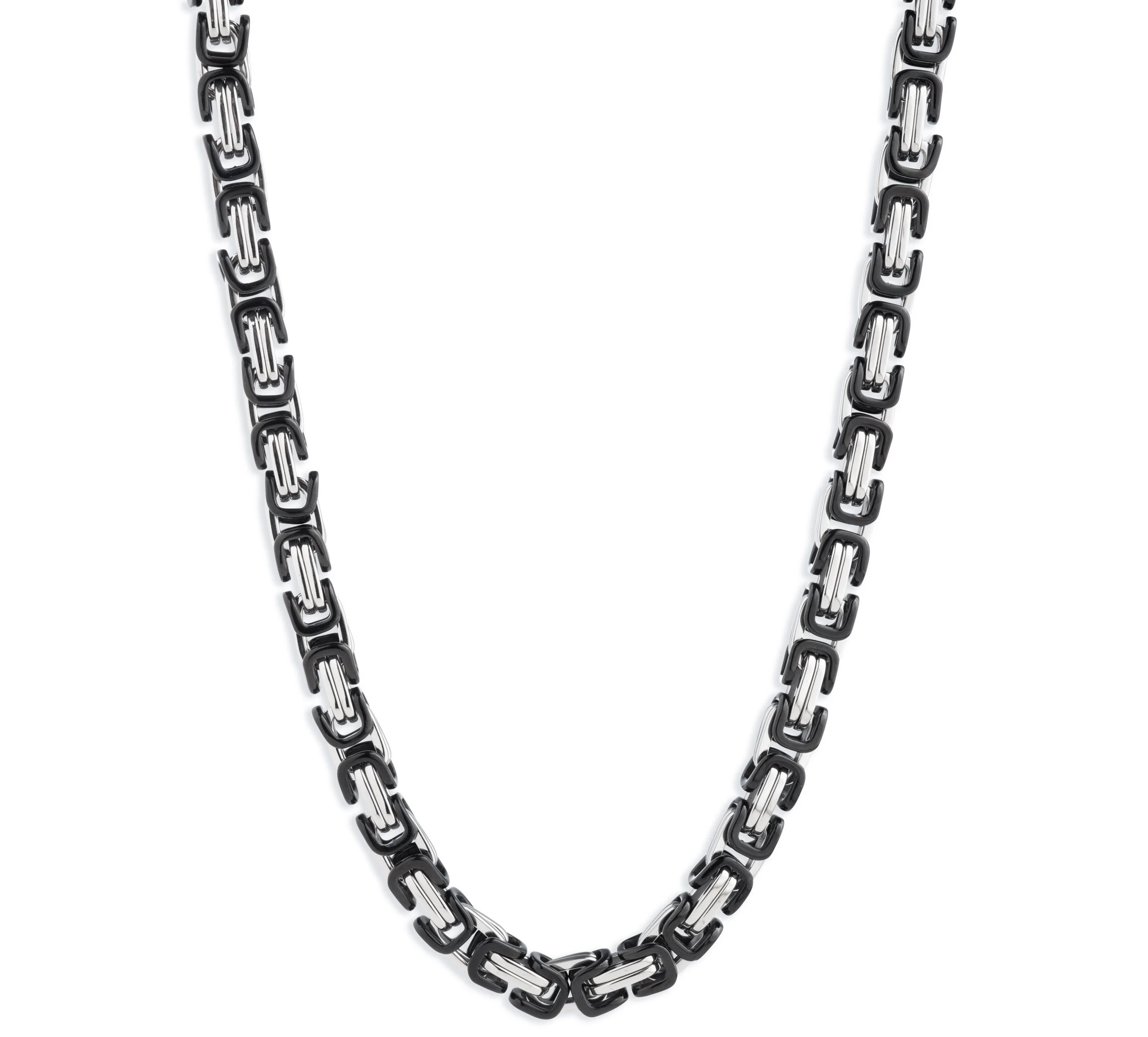 Men's Twotone Interlocked Link 22" Chain Necklace